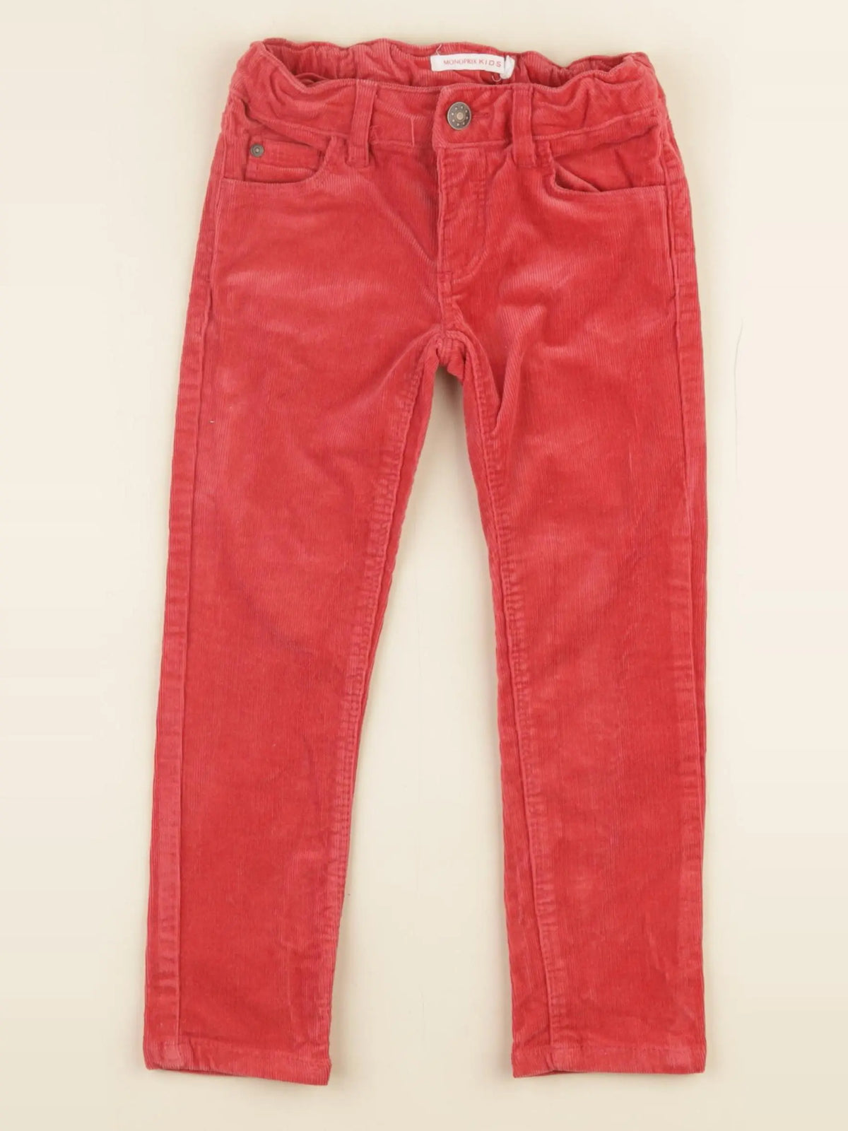 Monoprix - pantalon rouge - 3 ans