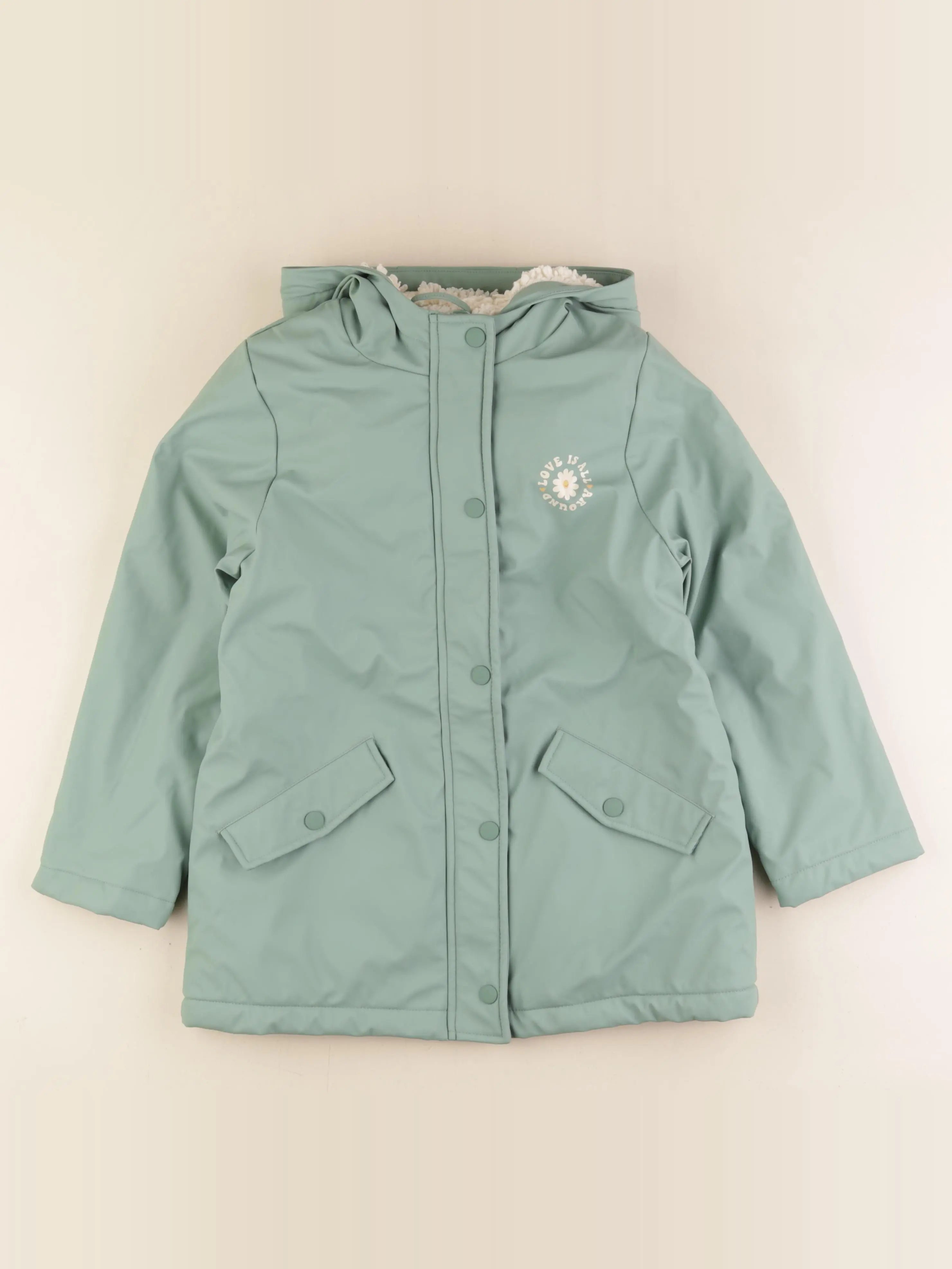 Vertbaudet - imperméable vert - 9 ans