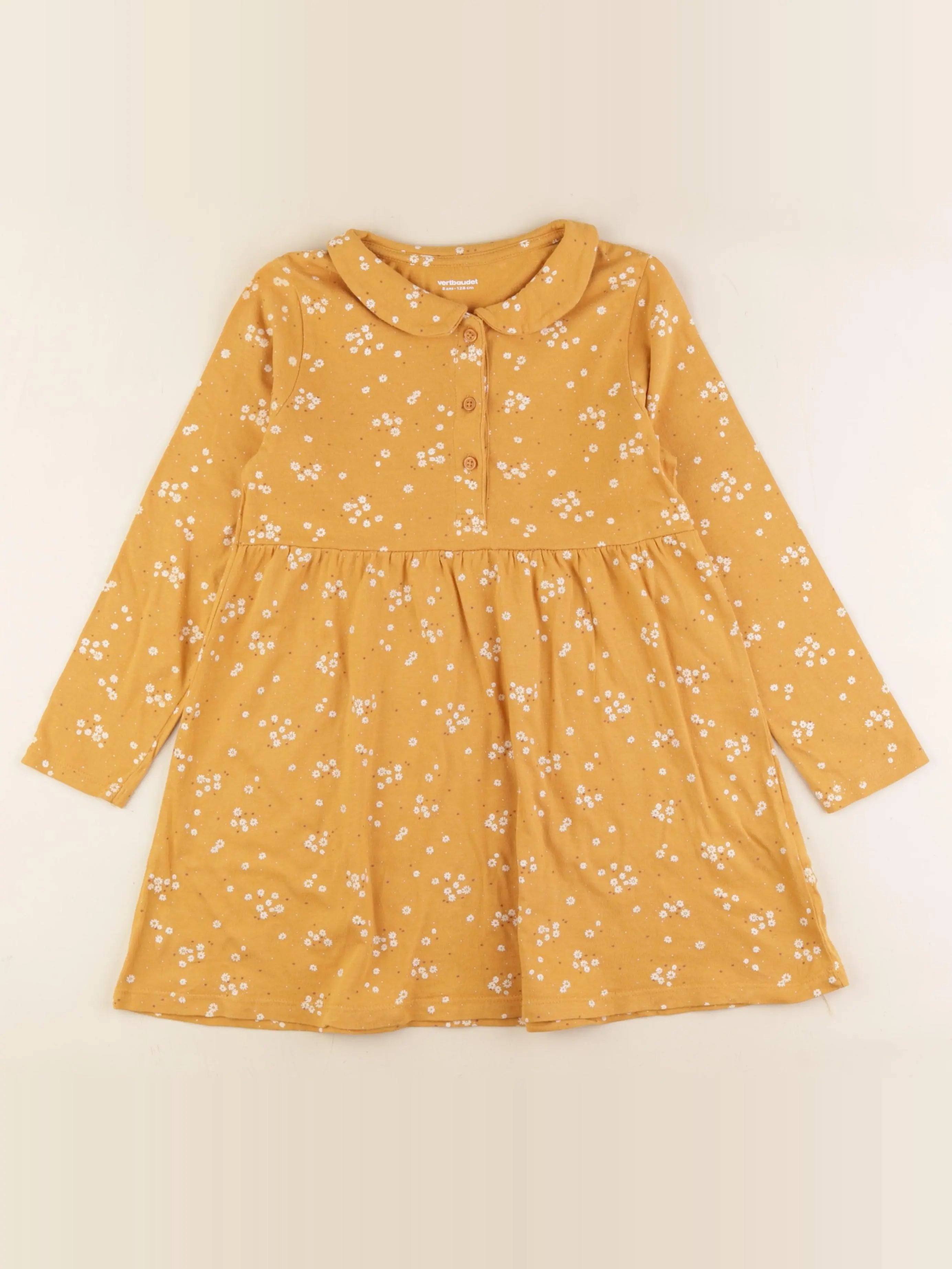 Vertbaudet - robe jaune - 8 ans
