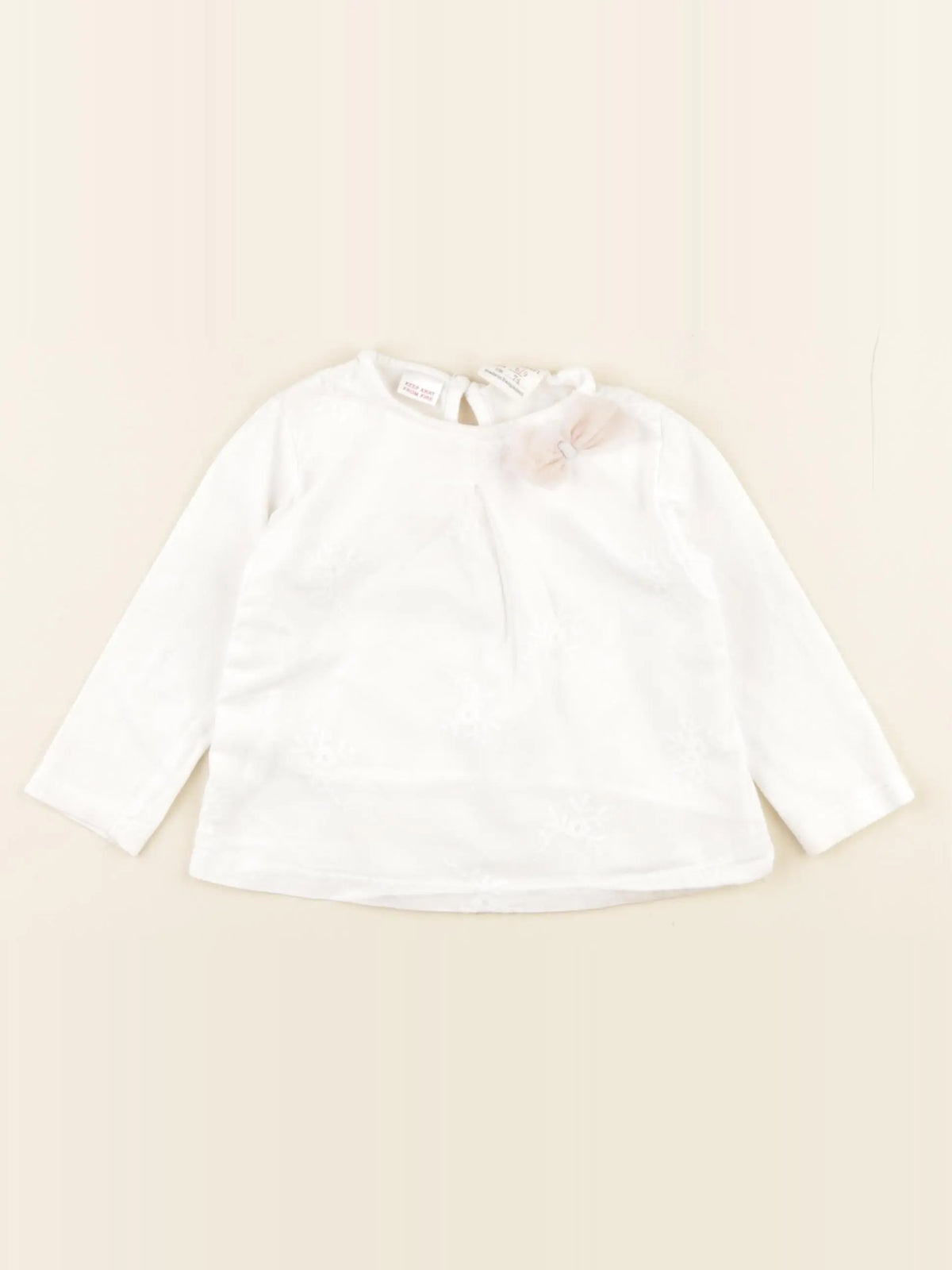 Zara - blouse blanc - 6/9 mois