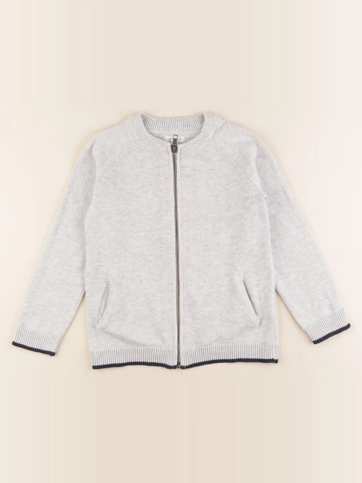 Vertbaudet - gilet gris - 6 ans