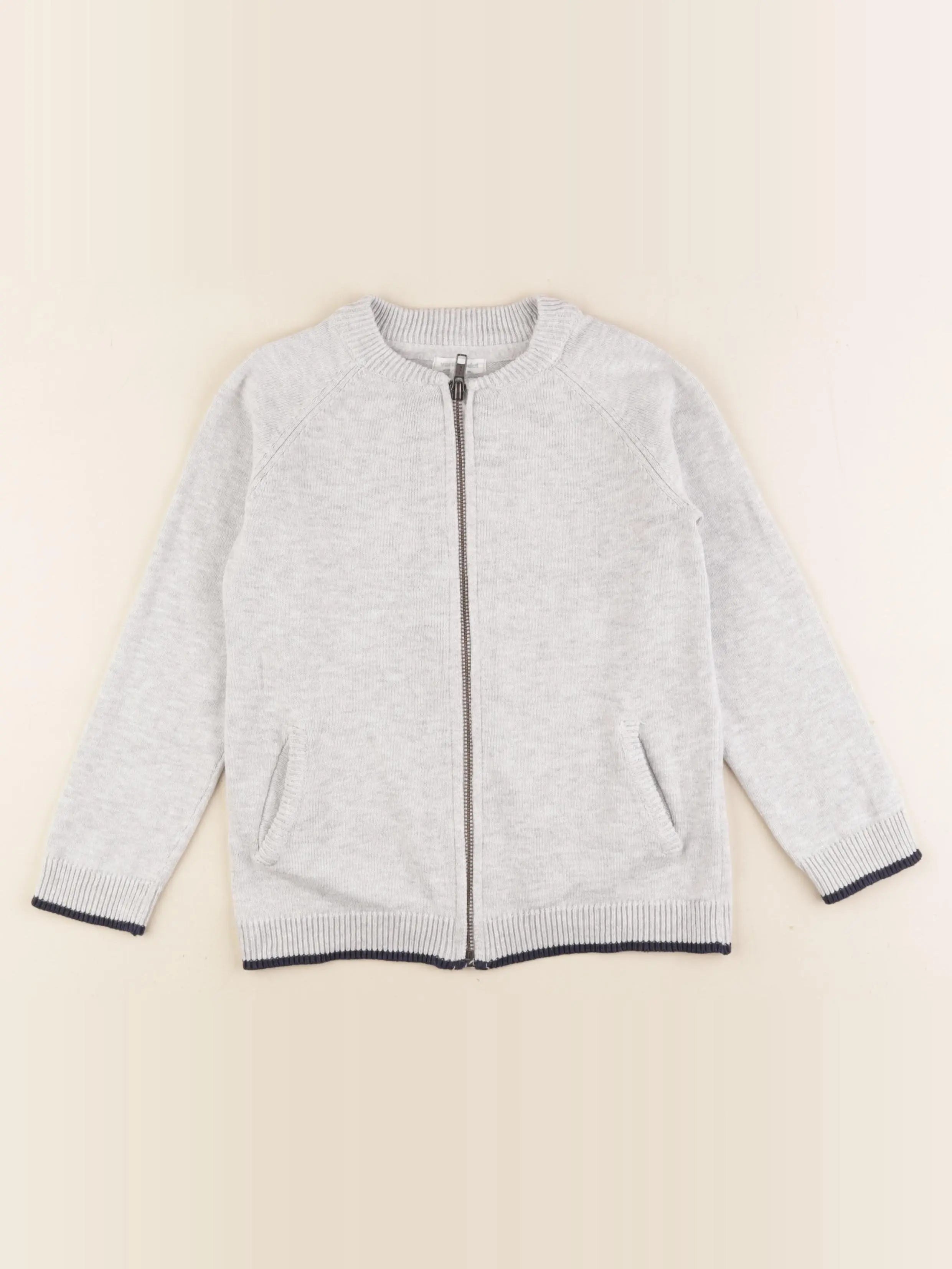 Vertbaudet - gilet gris - 6 ans