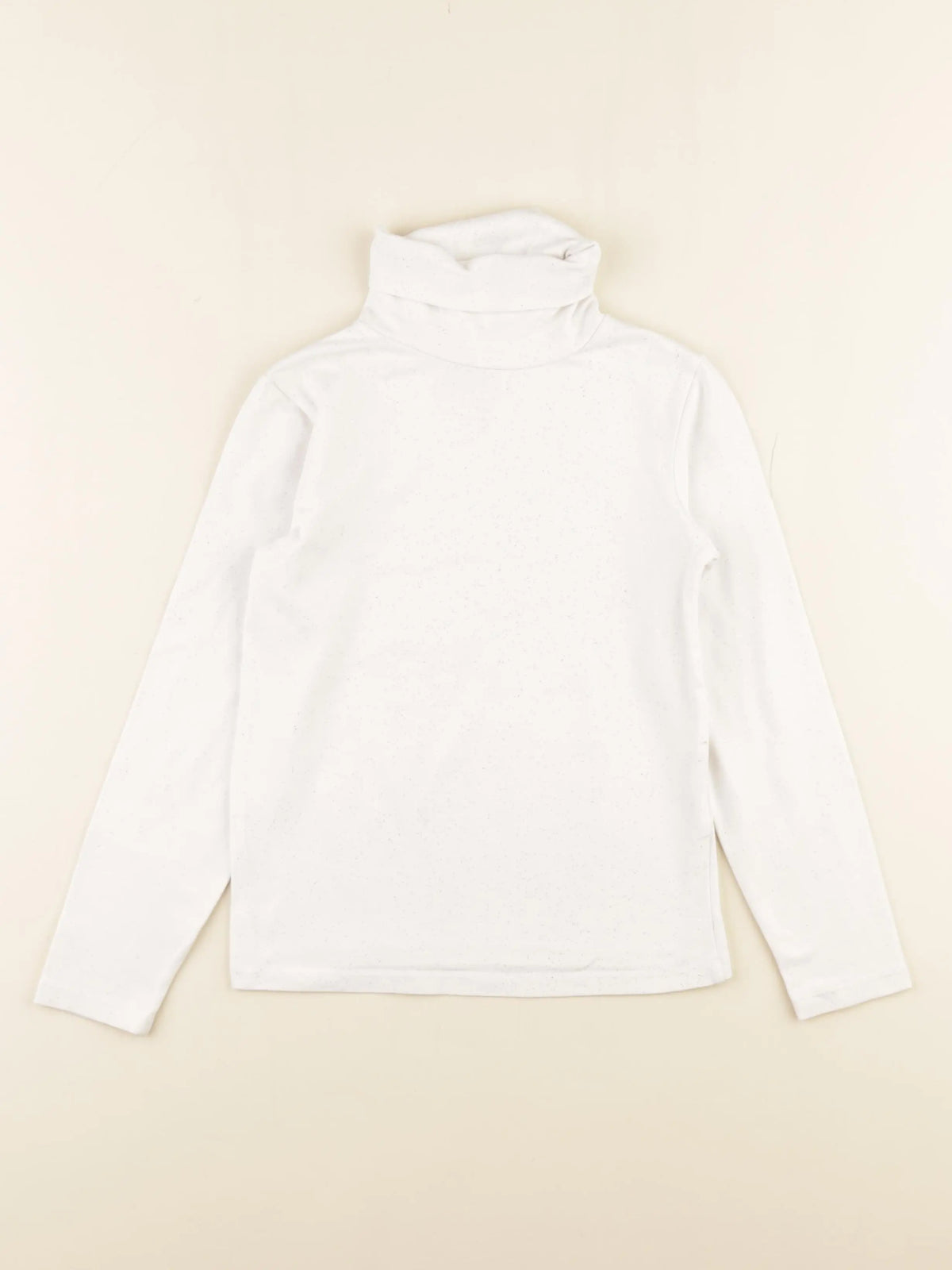 Monoprix - sous-pull blanc, or - 8 ans