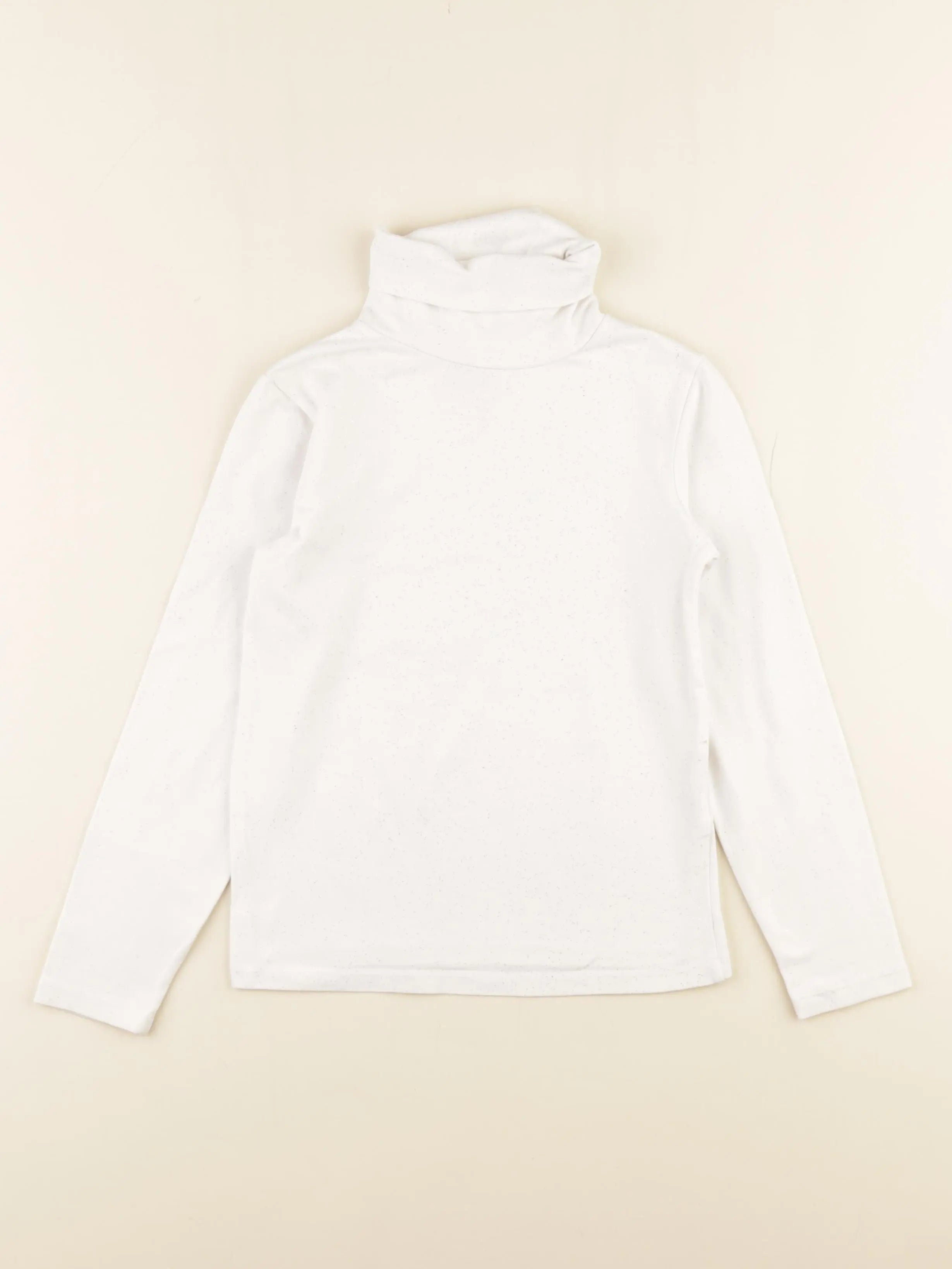 Monoprix - sous-pull blanc, or - 8 ans