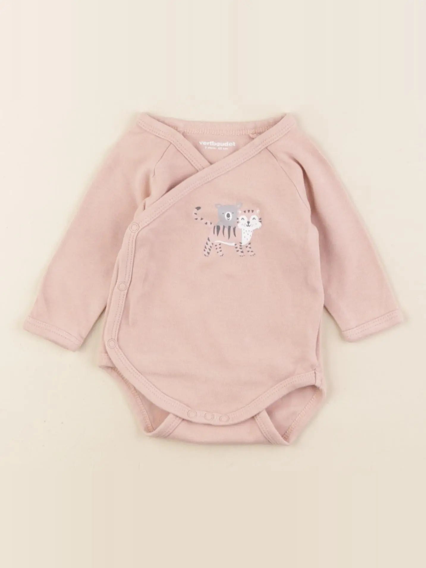 Vertbaudet - body rose - 3 mois