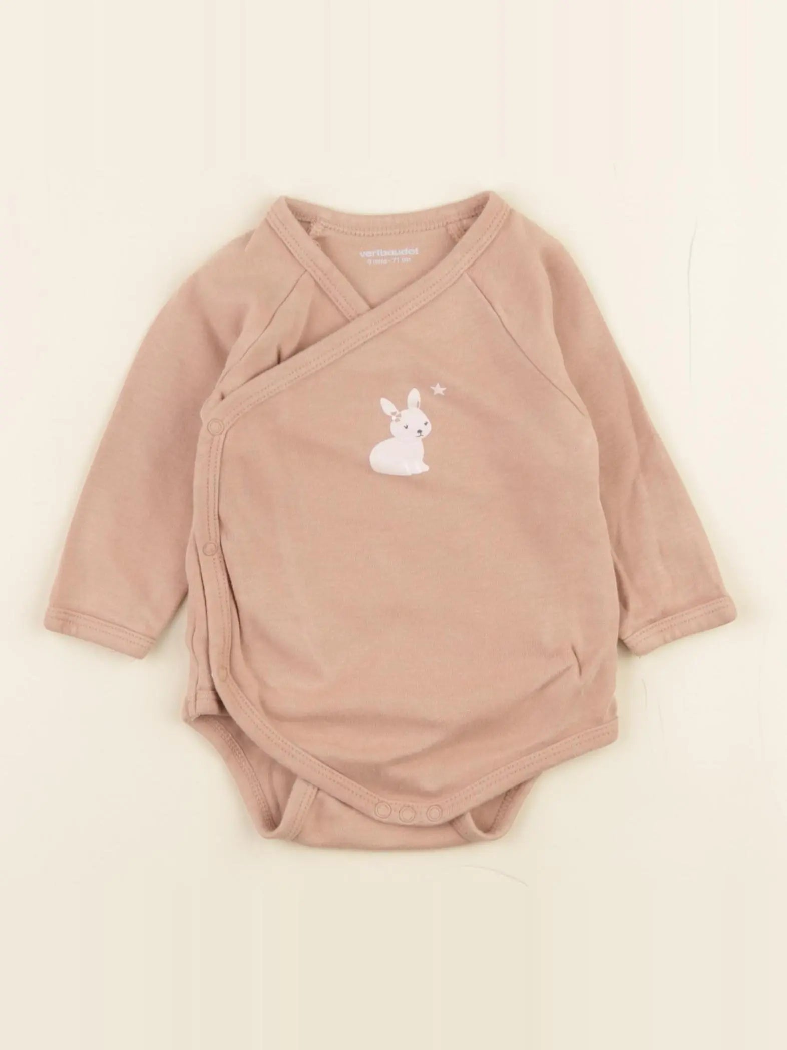 Vertbaudet - body rose - 9 mois