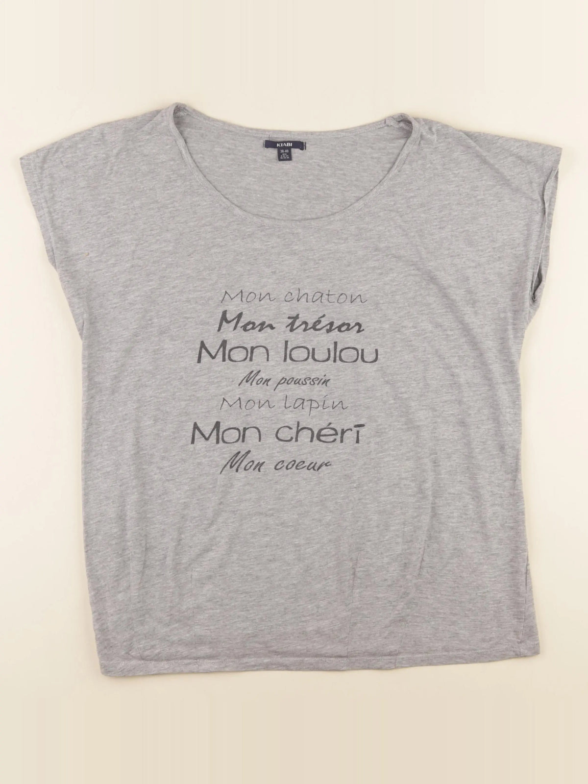 Kiabi - tee-shirt grossesse gris - 38 à 40