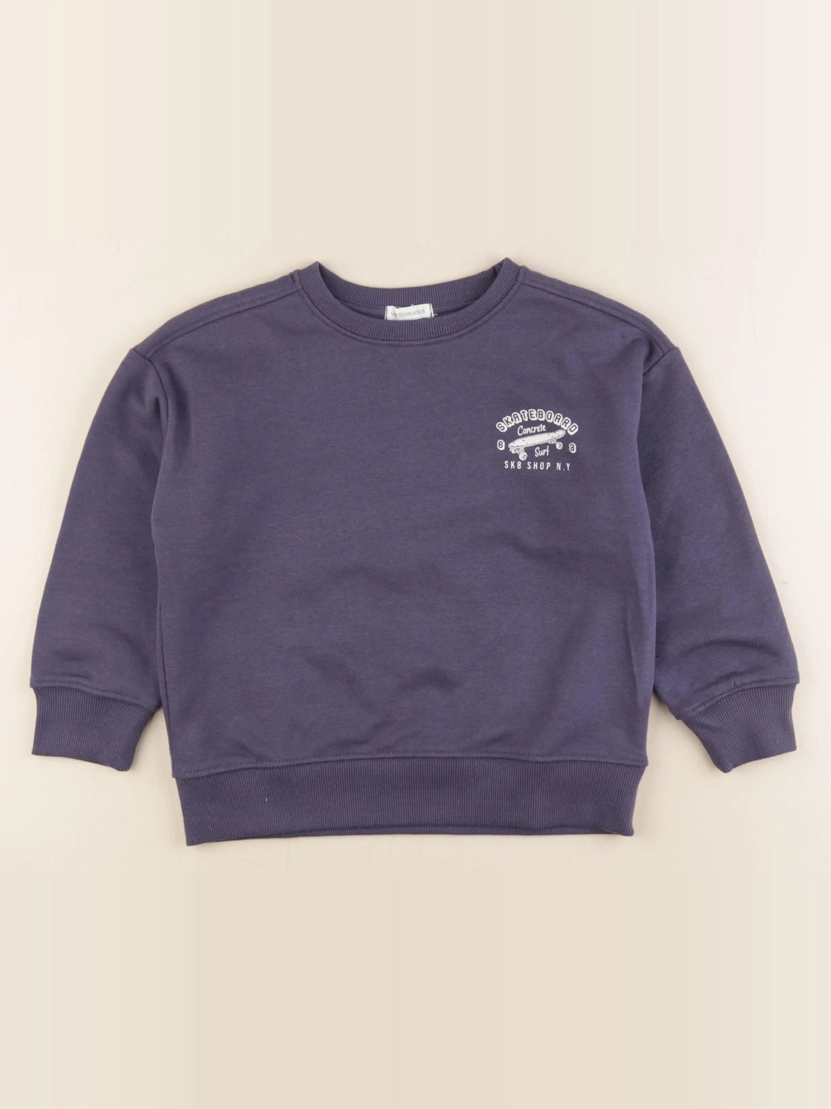 Vertbaudet - sweat bleu - 6 ans