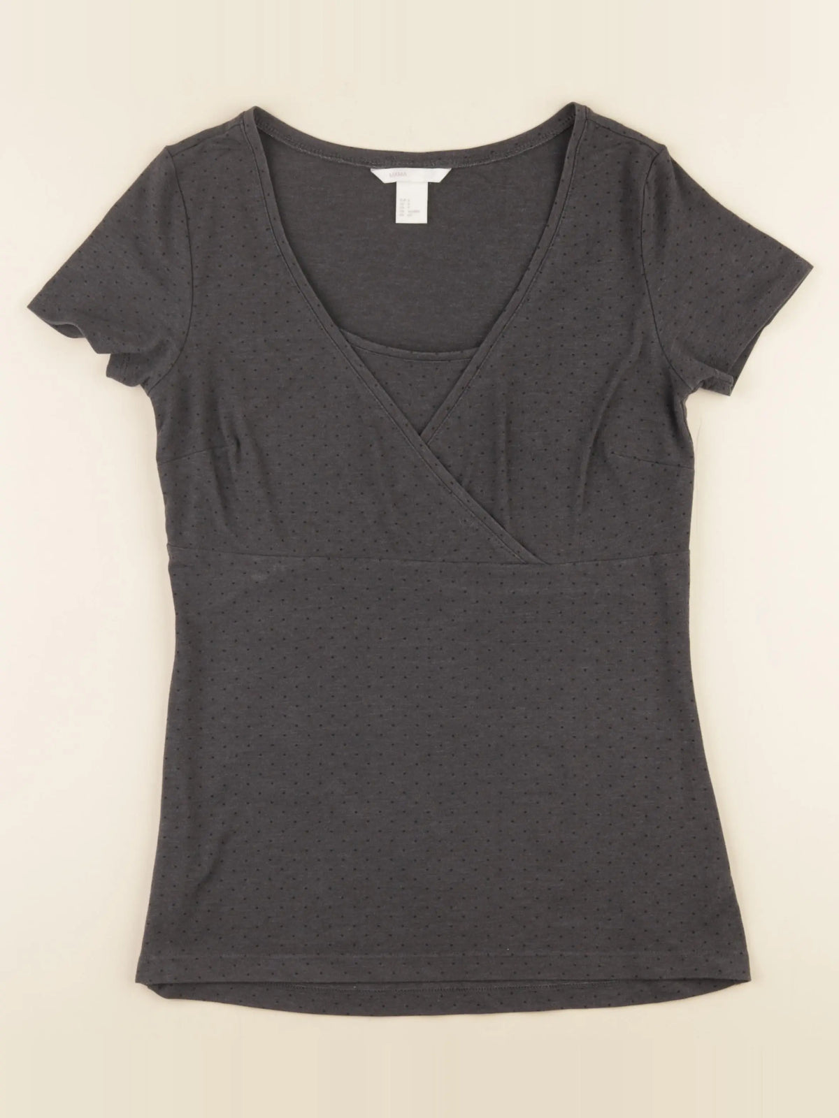 H&M - tee-shirt grossesse gris - s