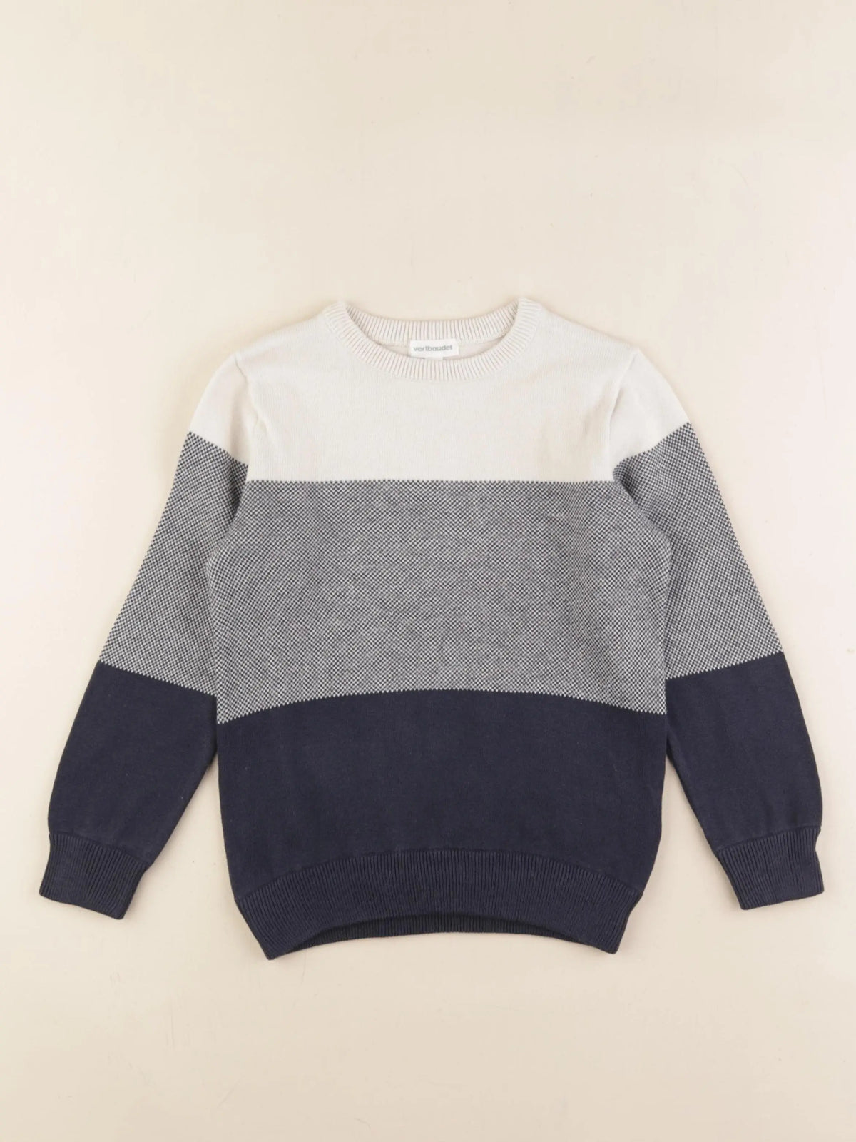 Vertbaudet - pull beige - 5 ans