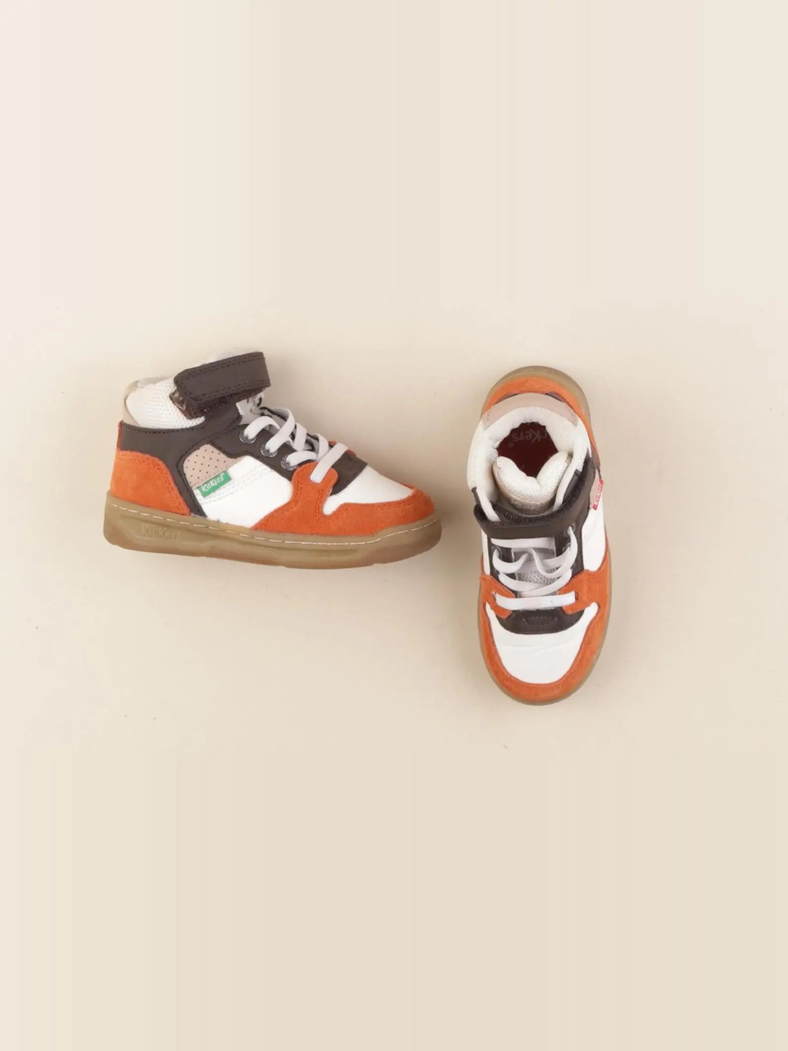 Kickers - baskets orange, marron - pointure 24