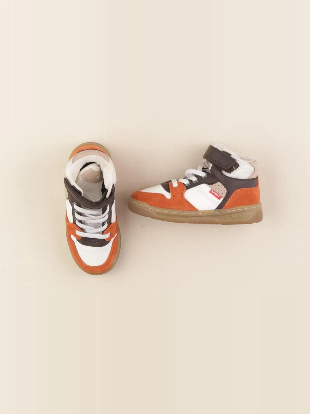Kickers - baskets orange, marron - pointure 24