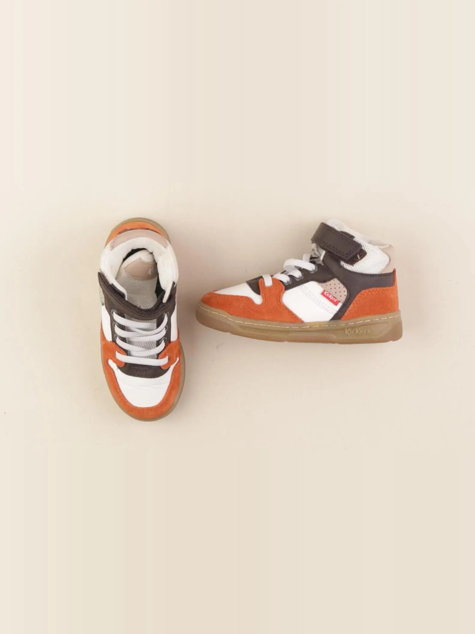 Kickers - baskets orange, marron - pointure 24