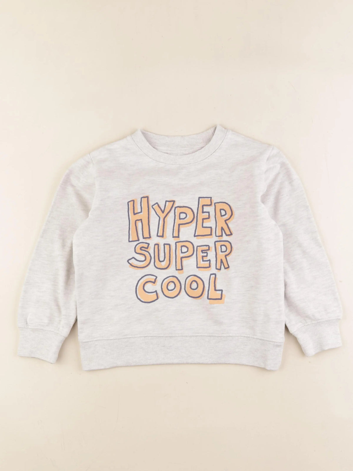 Vertbaudet - sweat beige - 6 ans