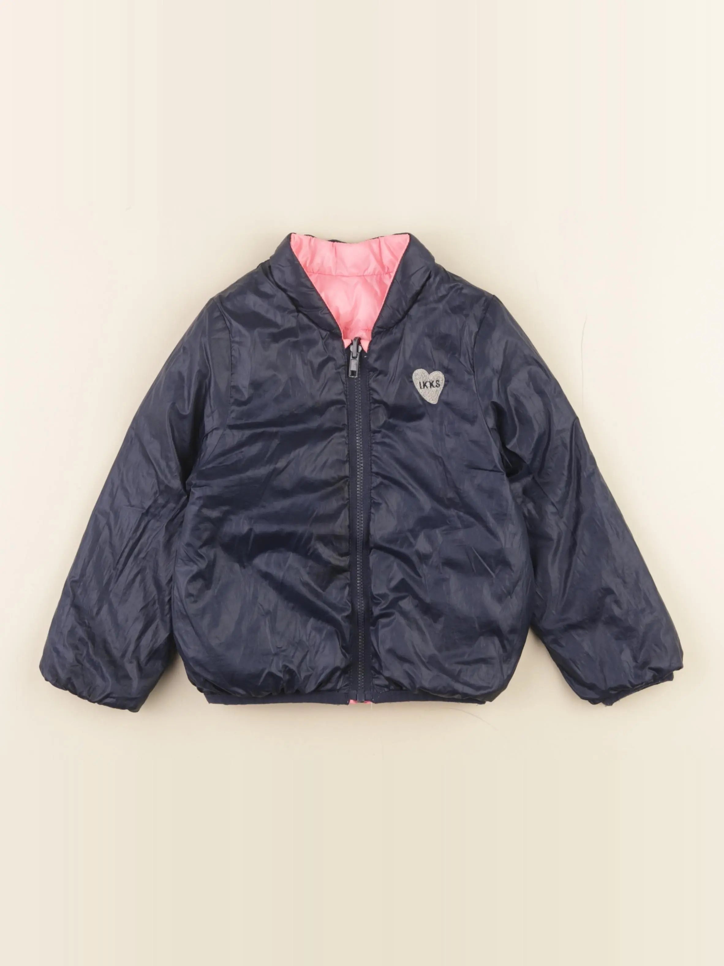 IKKS - doudoune réversible rose, bleu - 2 ans