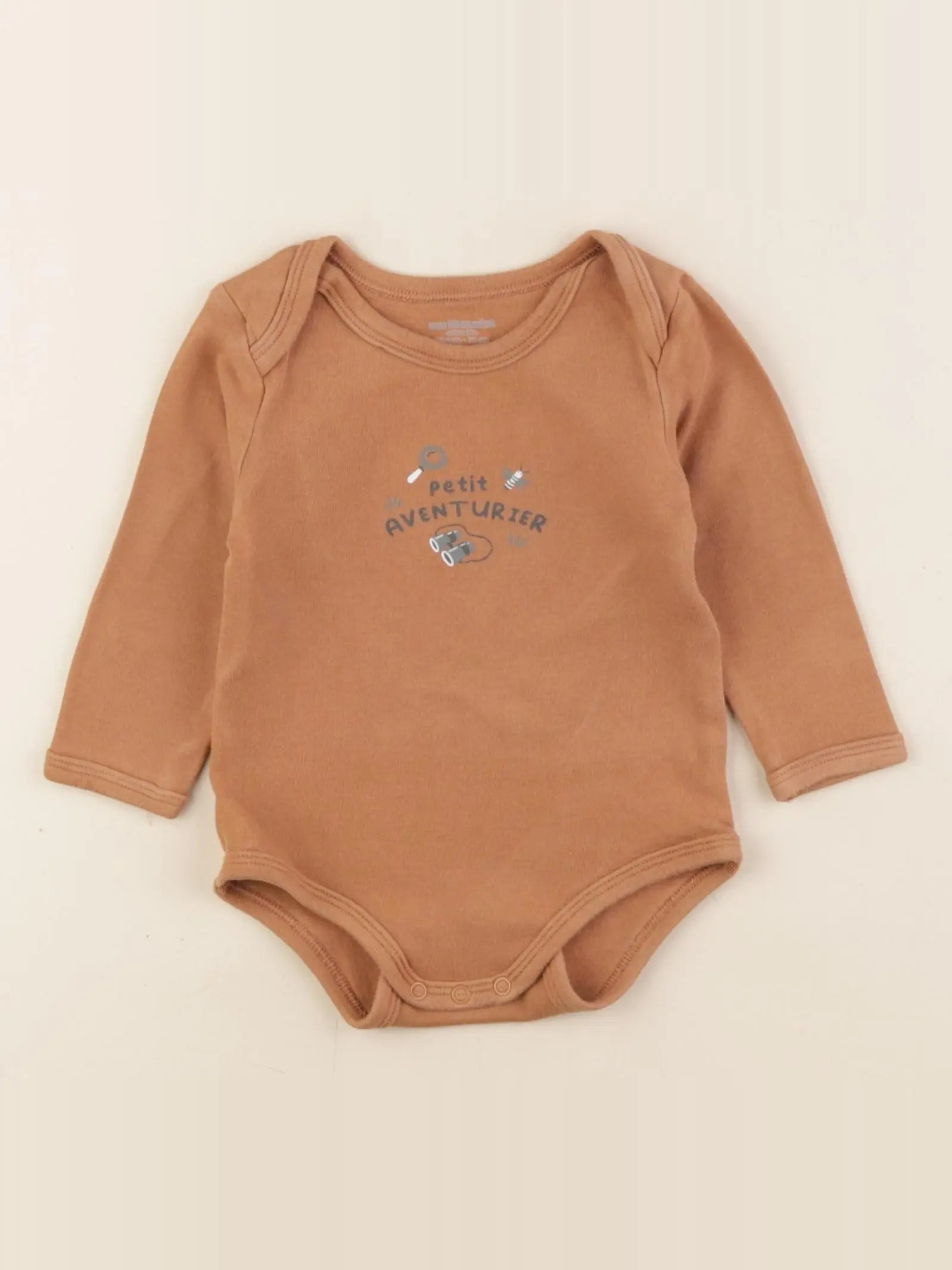 Vertbaudet - body marron - 12 mois