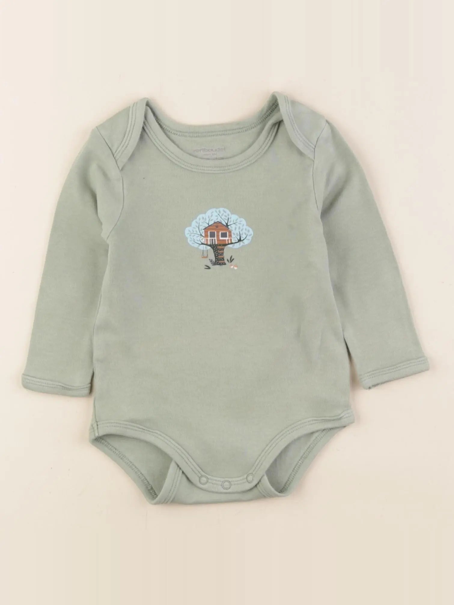 Vertbaudet - body vert - 12 mois