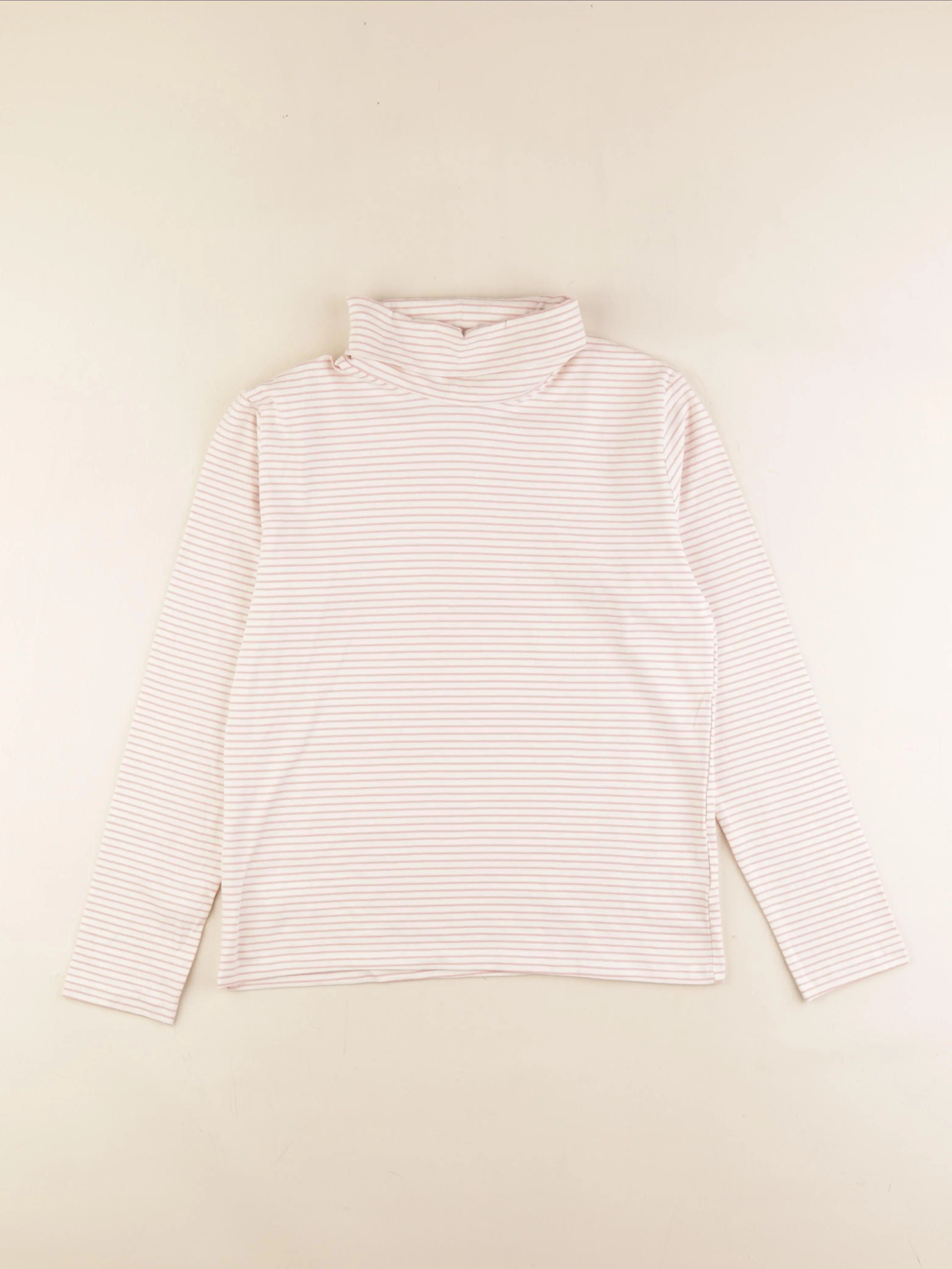 Vertbaudet - sous-pull blanc, rose - 14 ans