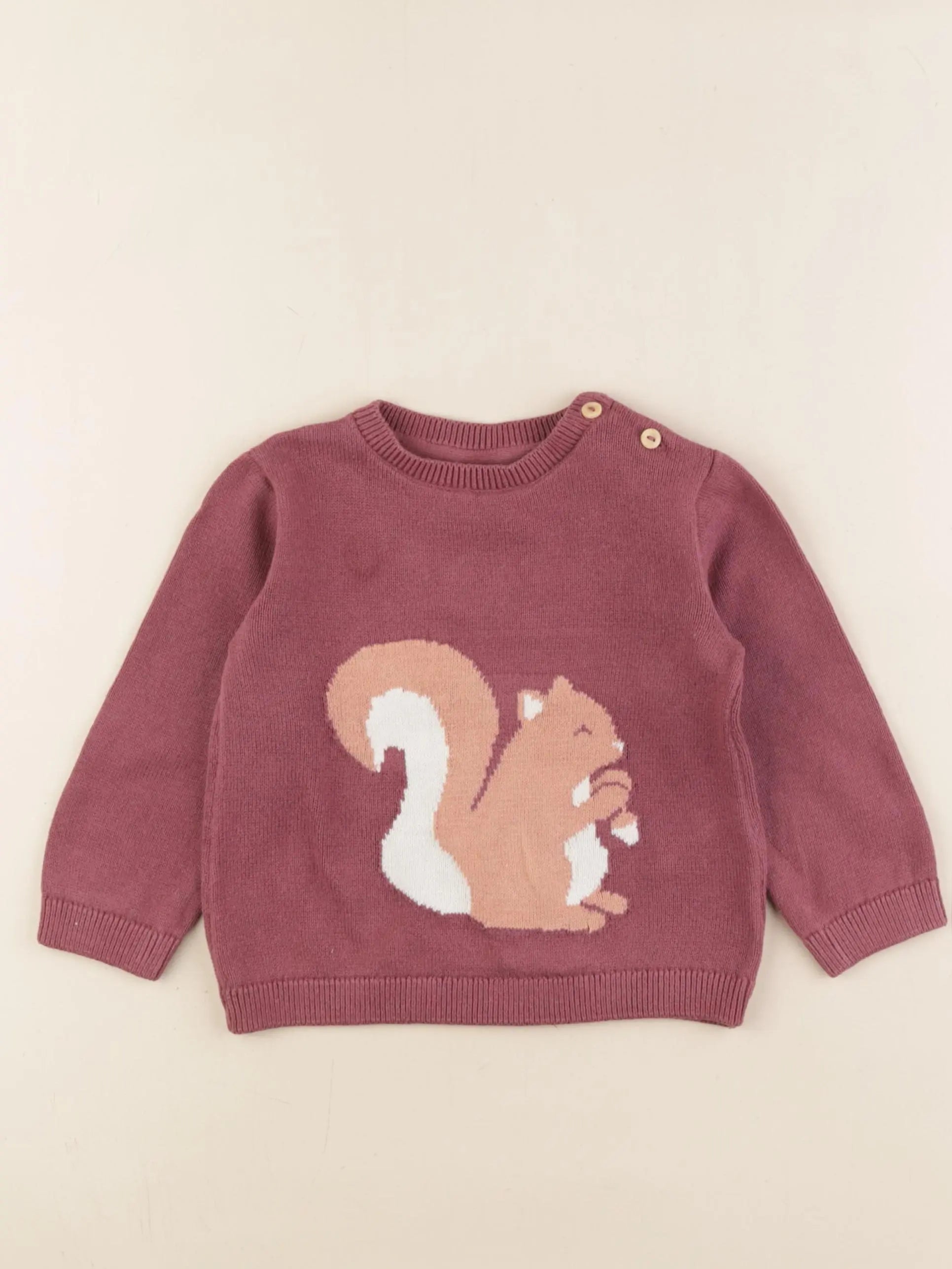 H&M - pull rose - 12/18 mois