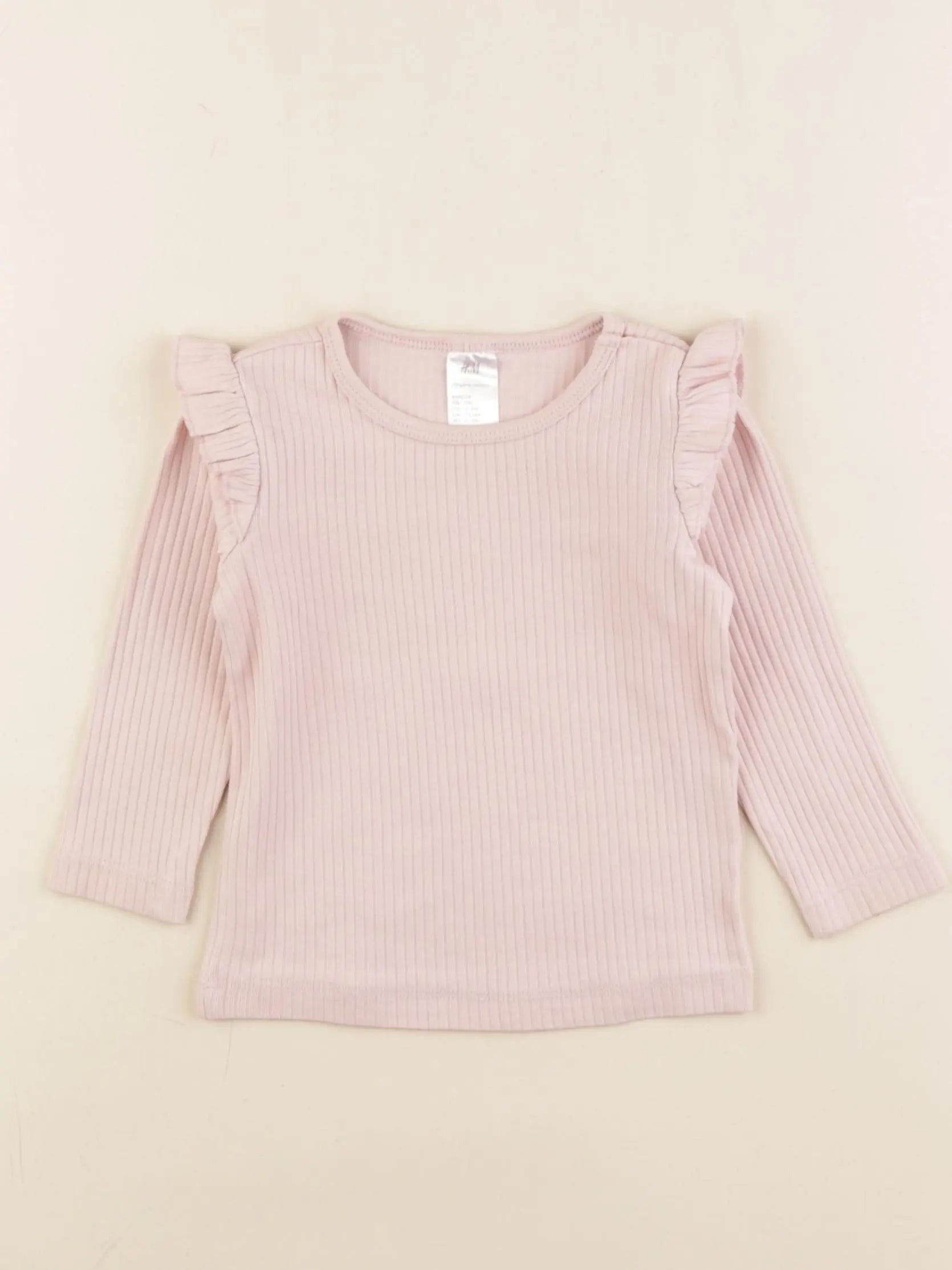 H&M - tee-shirt rose - 6/9 mois