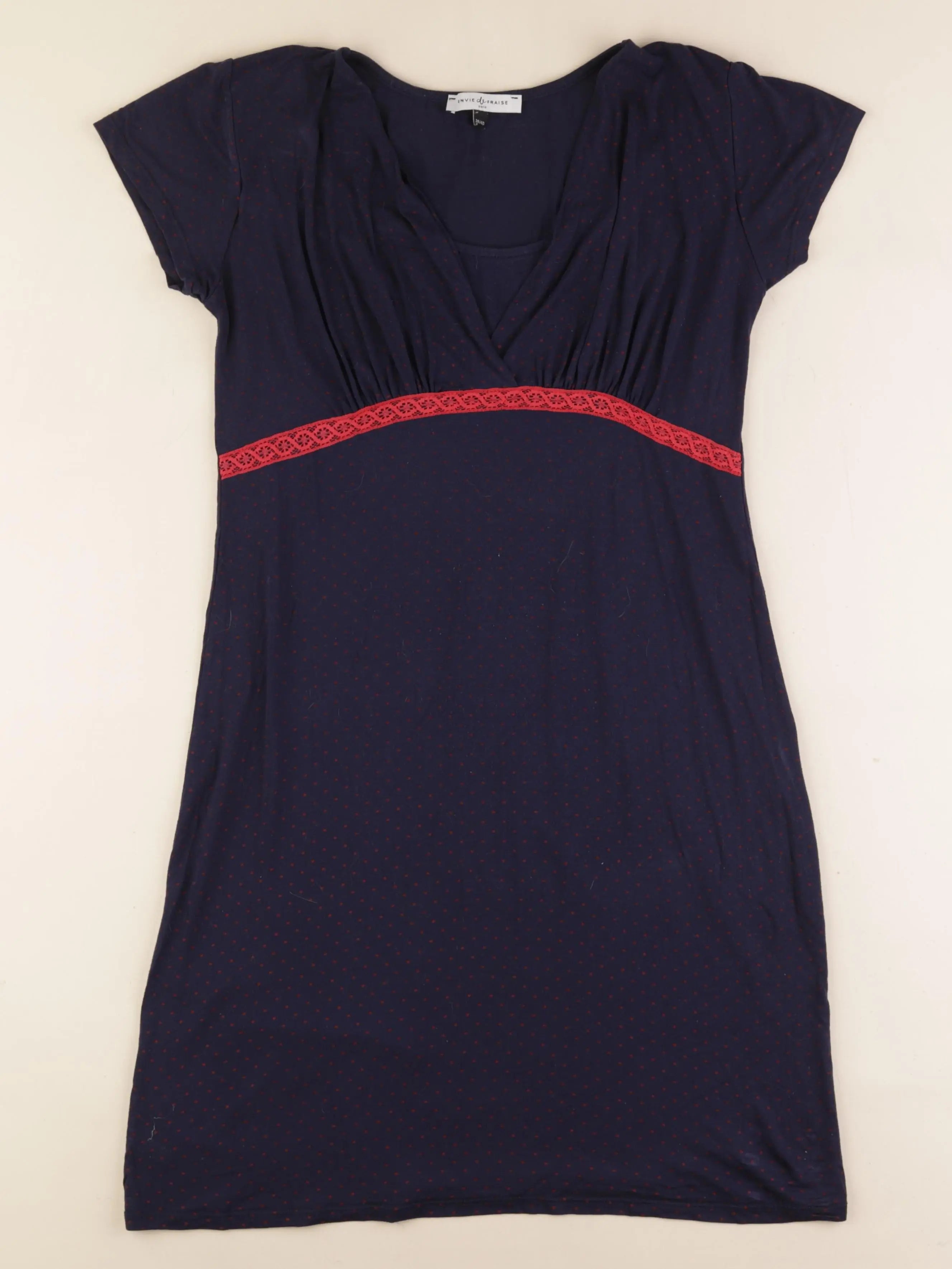 Envie de fraise - robe grossesse bleu - 38 à 40