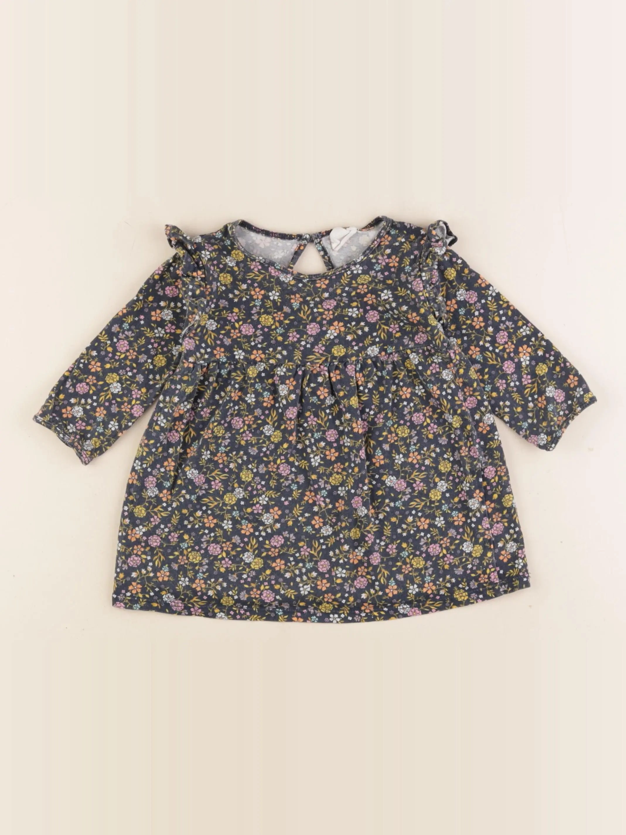 H&M - robe multicolore, noir - 4/6 mois