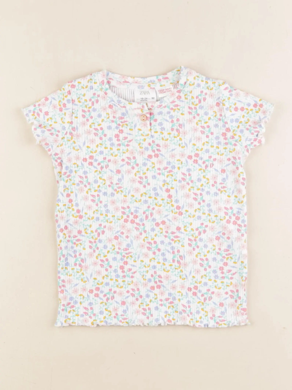 Zara - tee-shirt multicolore - 18/24 mois