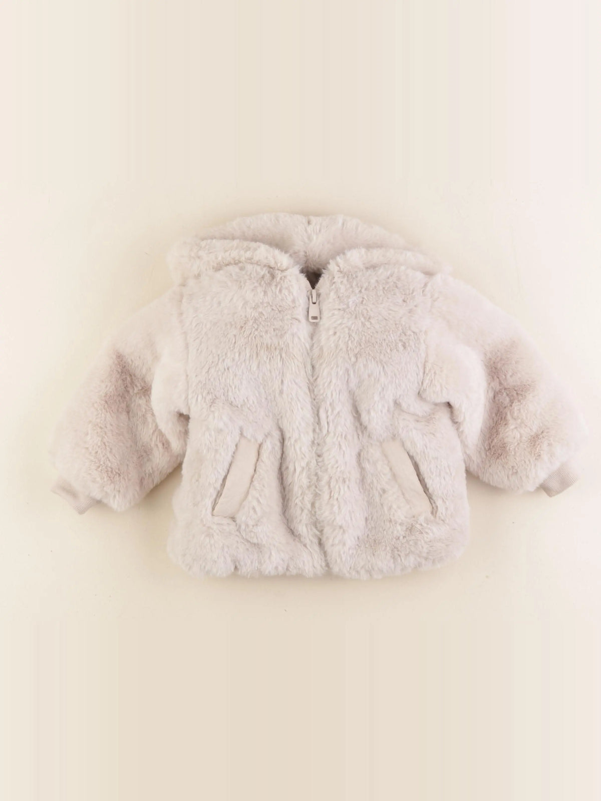 Zara - veste doublé beige - 9/12 mois