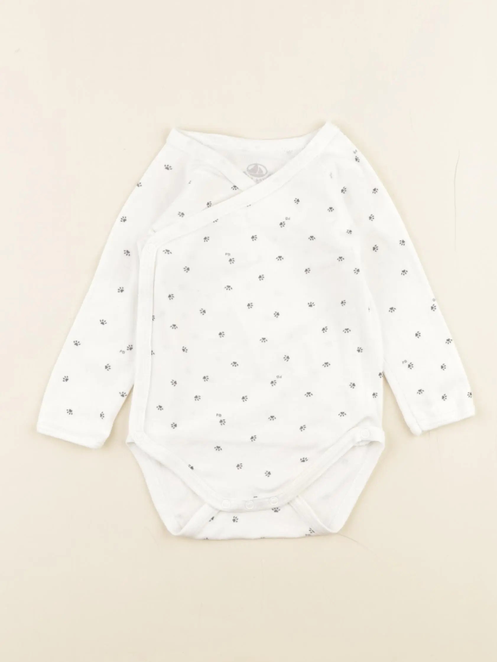 Petit Bateau - body blanc - 12 mois