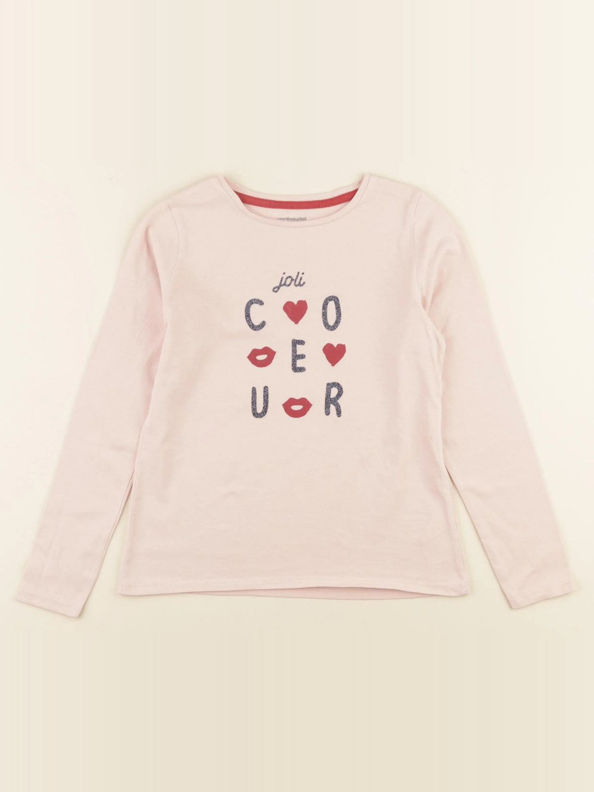 Vertbaudet - tee-shirt rose - 8 ans