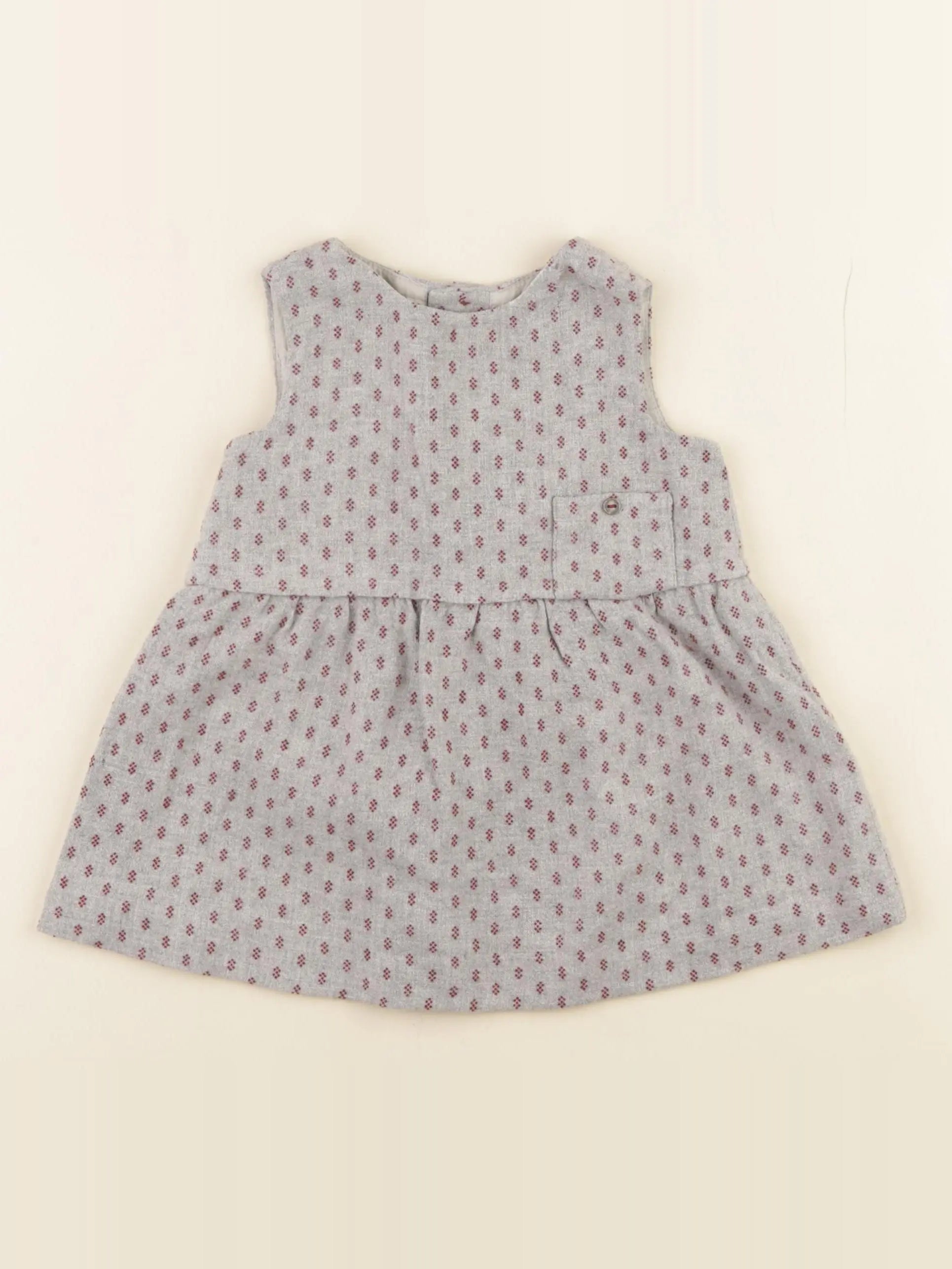 Zara - robe gris - 9/12 mois