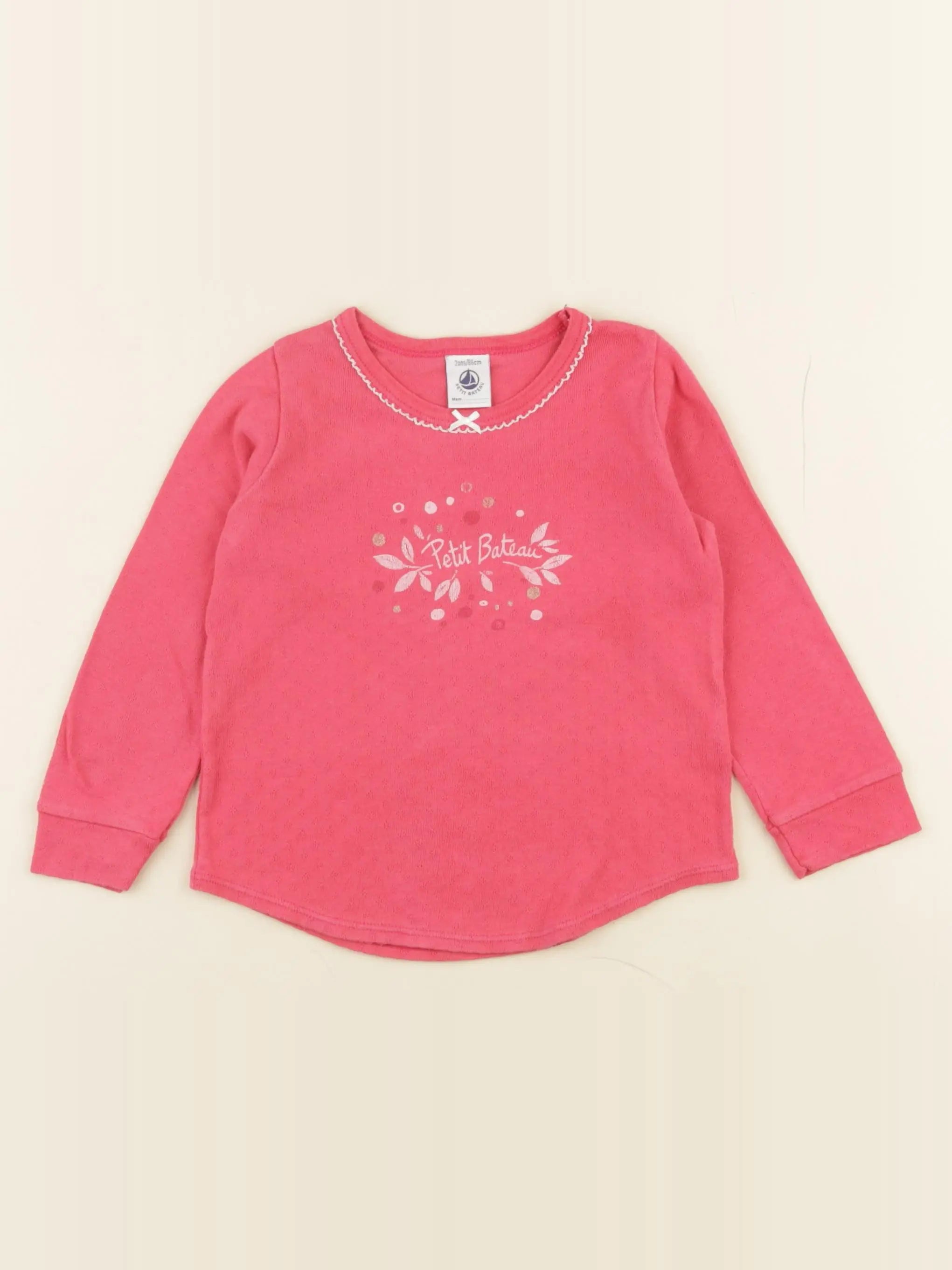 Petit Bateau - maillot de corps rose - 2 ans