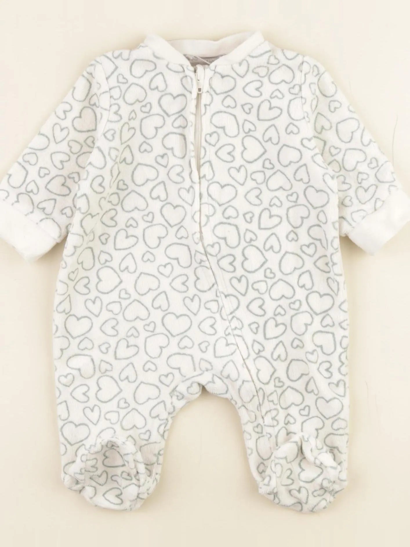 Boutchou - pyjama velours vert - 1 mois