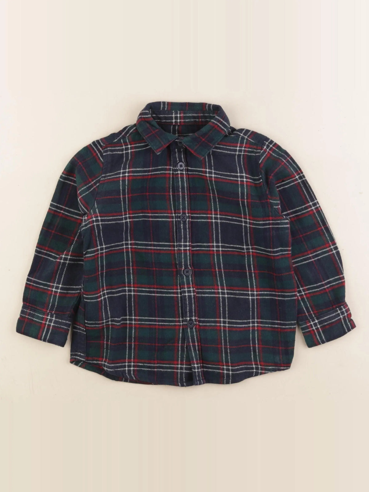 Vertbaudet - chemise bleu, vert - 4 ans