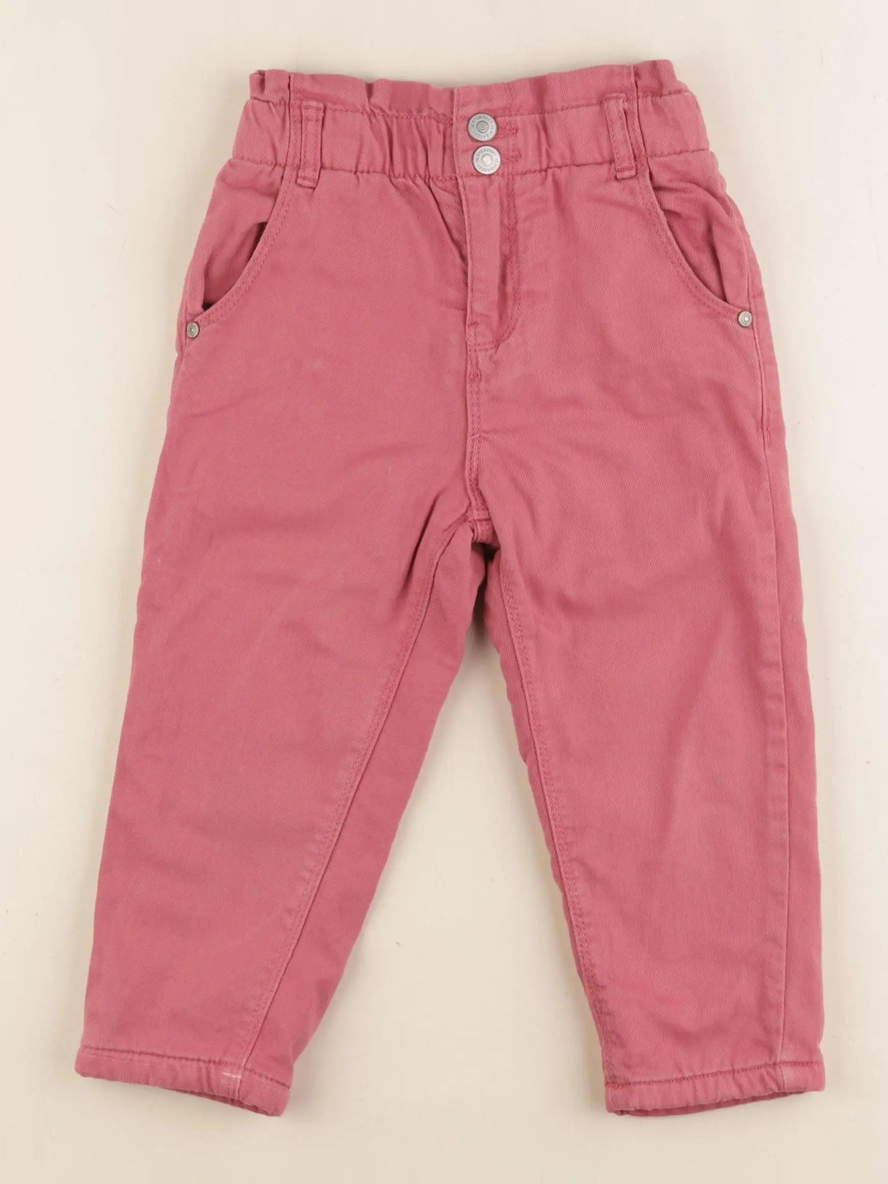 Vertbaudet - pantalon doublé rose - 3 ans