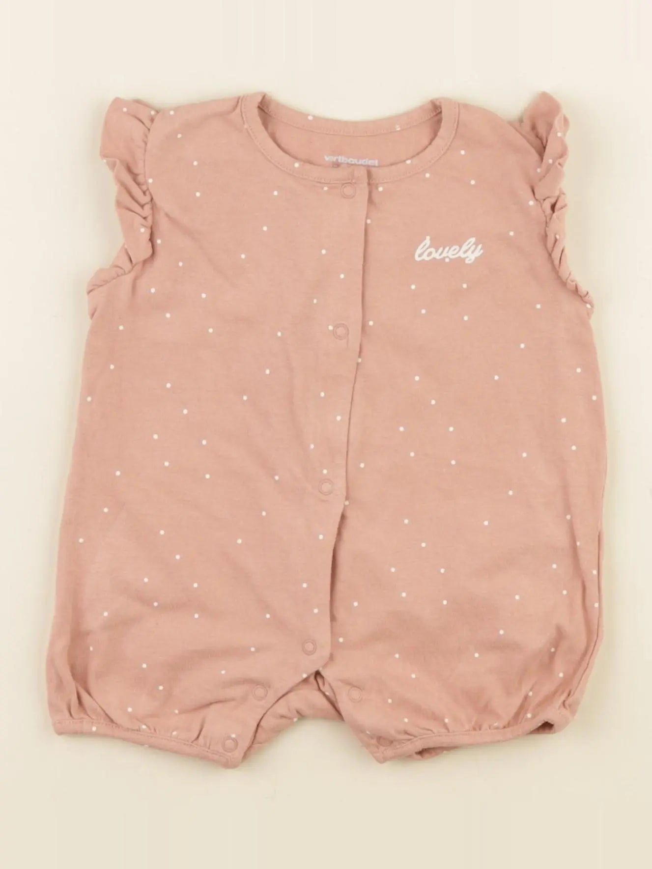 Vertbaudet - pyjama coton rose - 6 mois