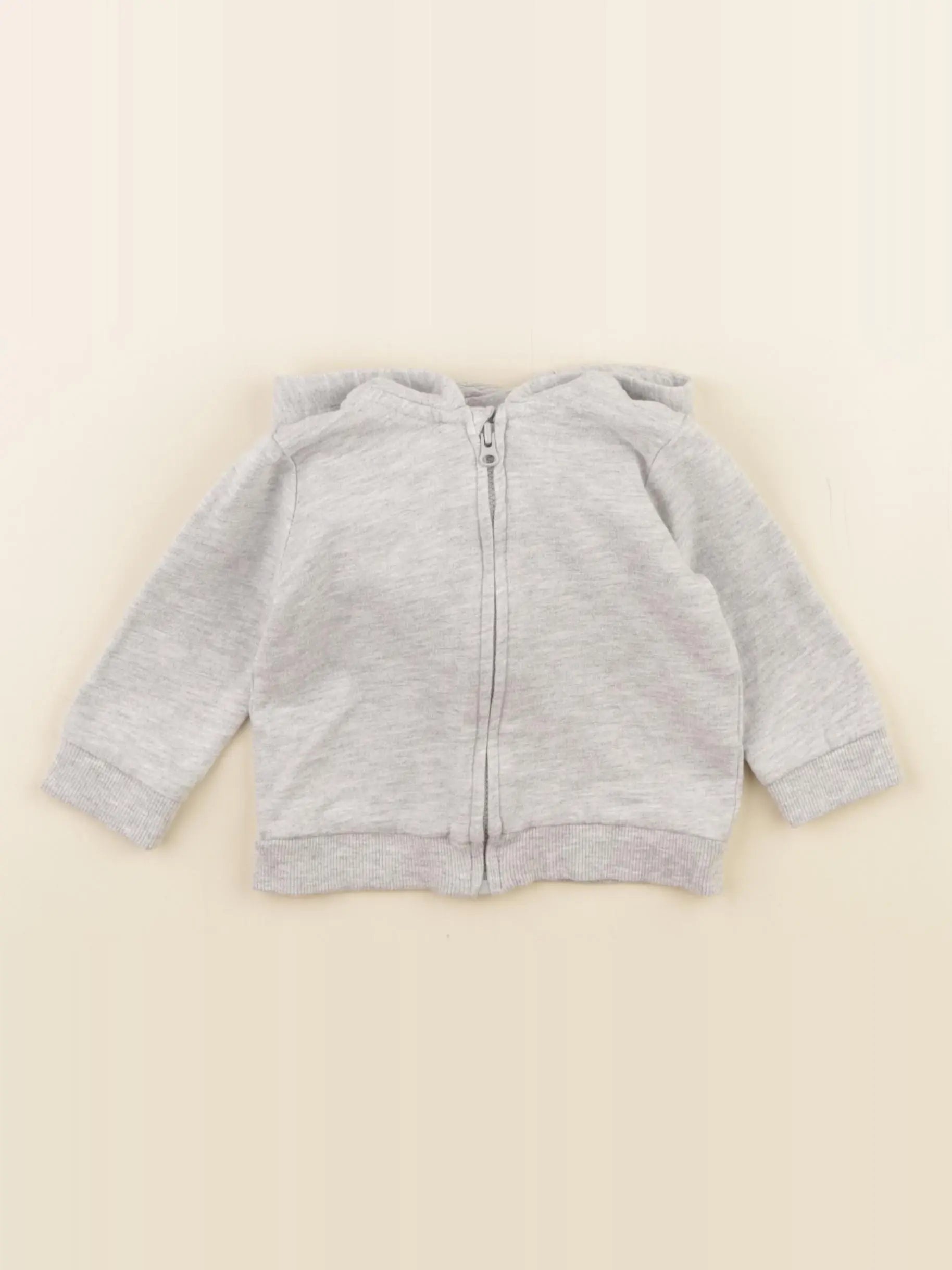 H&M - sweat gris - 2/4 mois