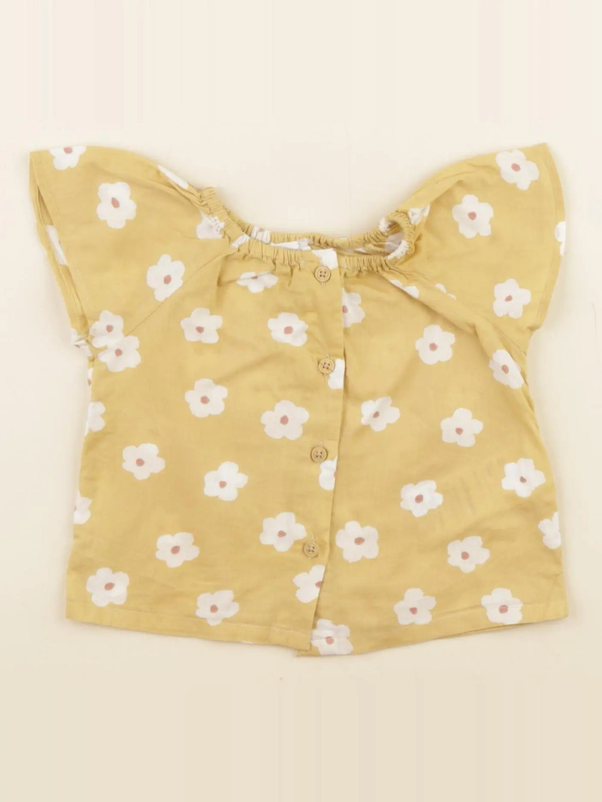Vertbaudet - blouse jaune - 6 mois
