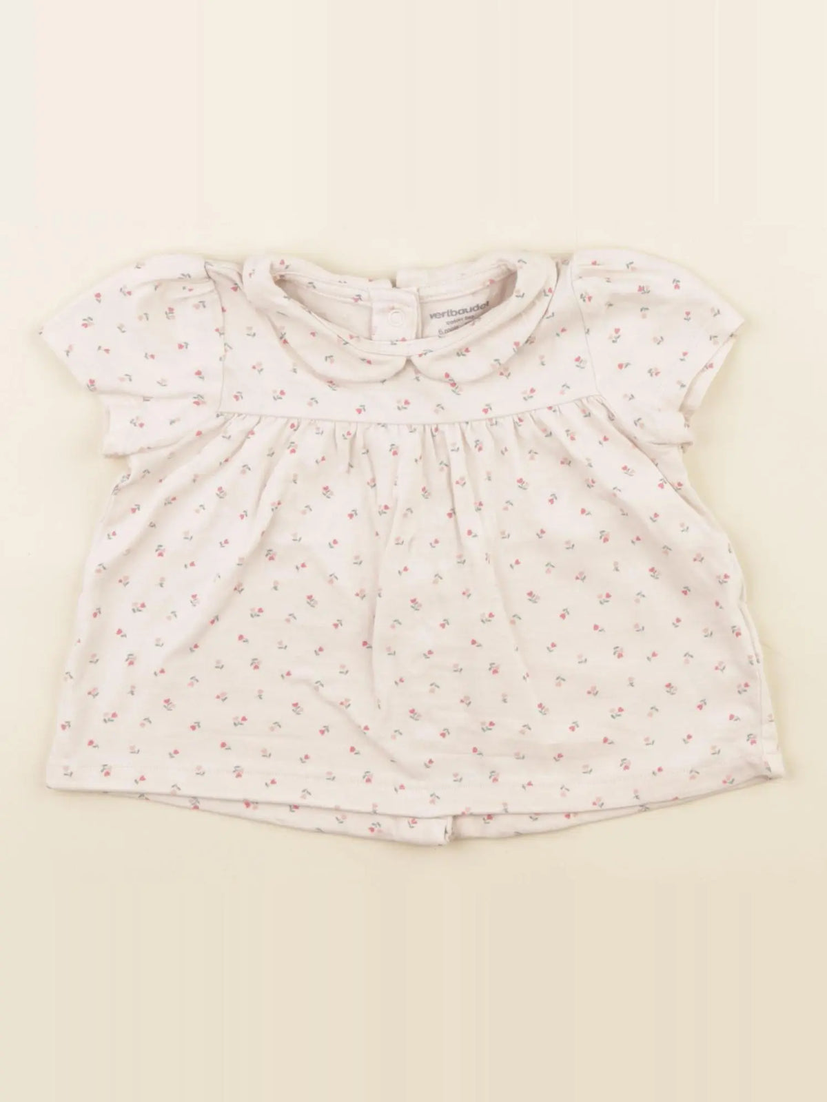 Vertbaudet - tee-shirt rose - 6 mois