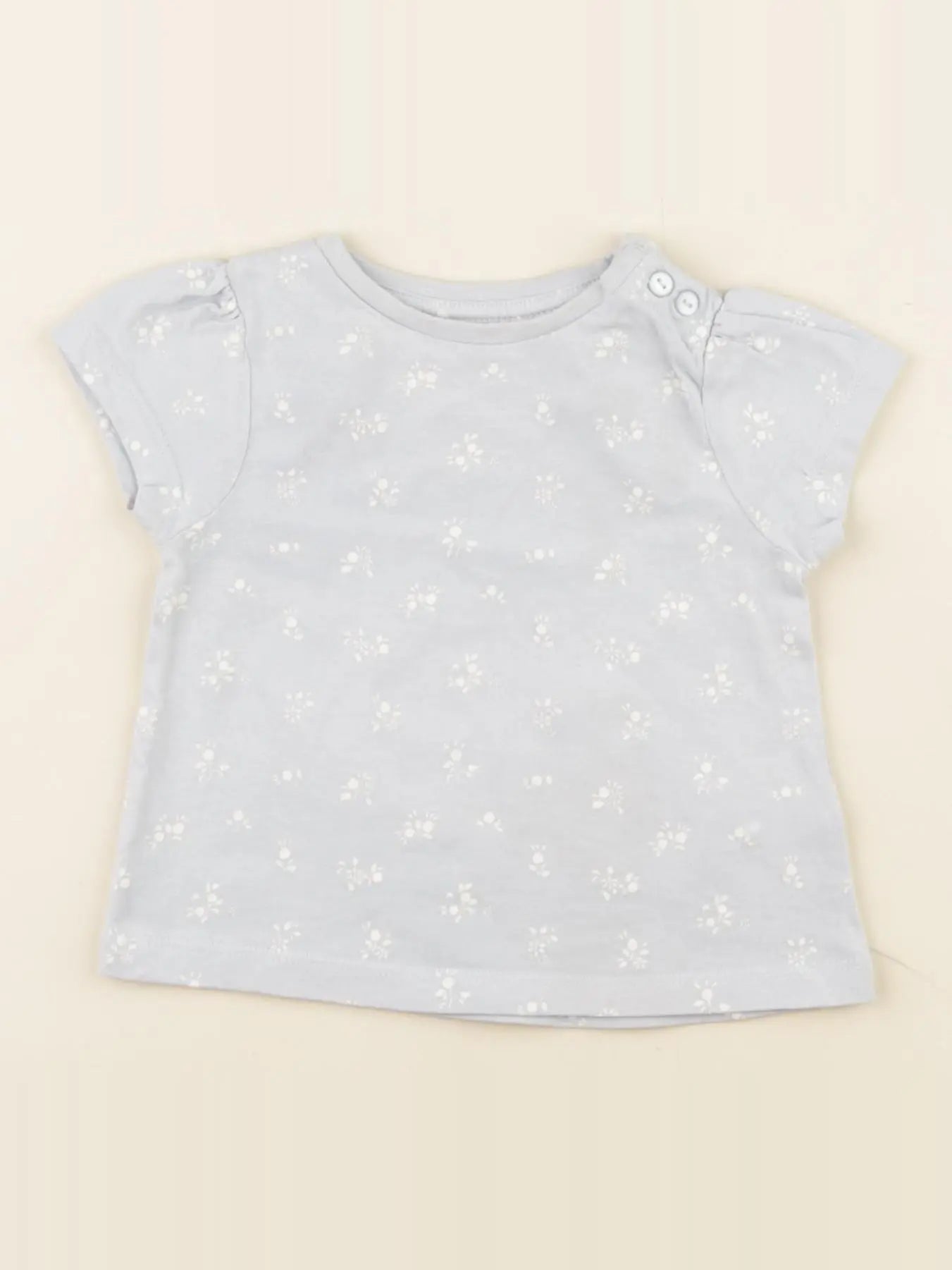 Vertbaudet - tee-shirt bleu - 6 mois