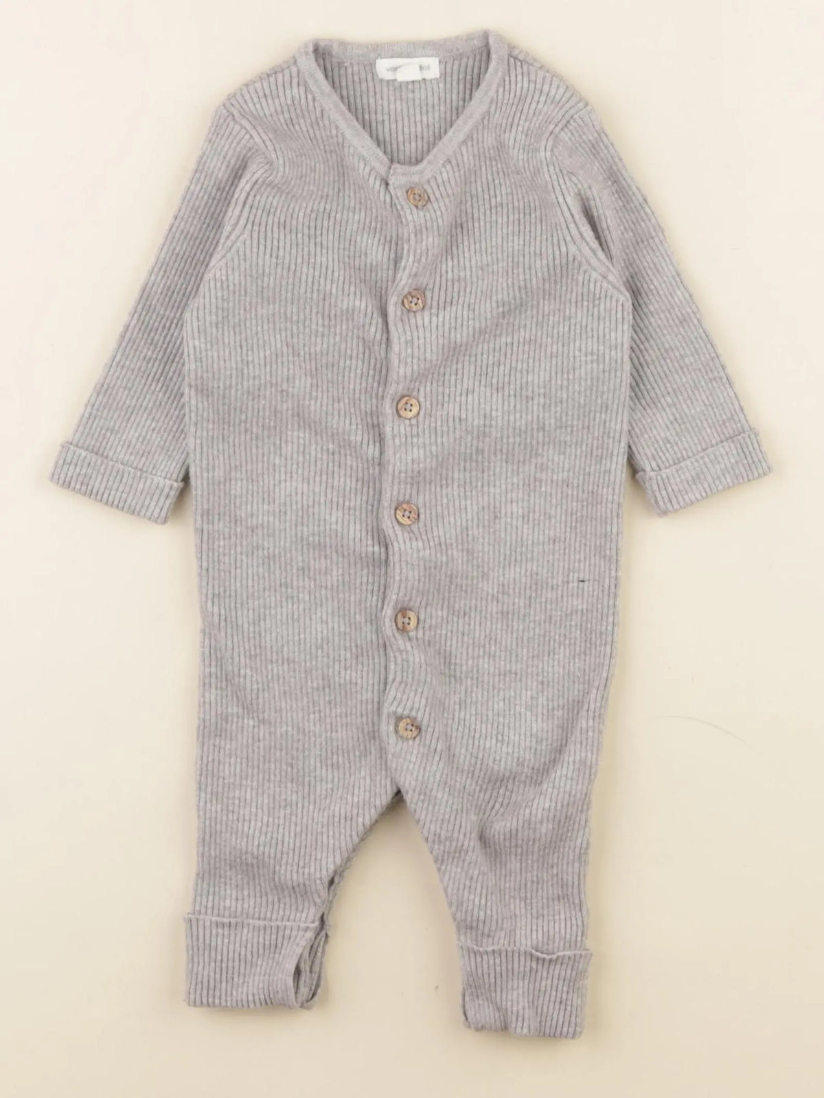 Vertbaudet - combinaison gris - 3 mois