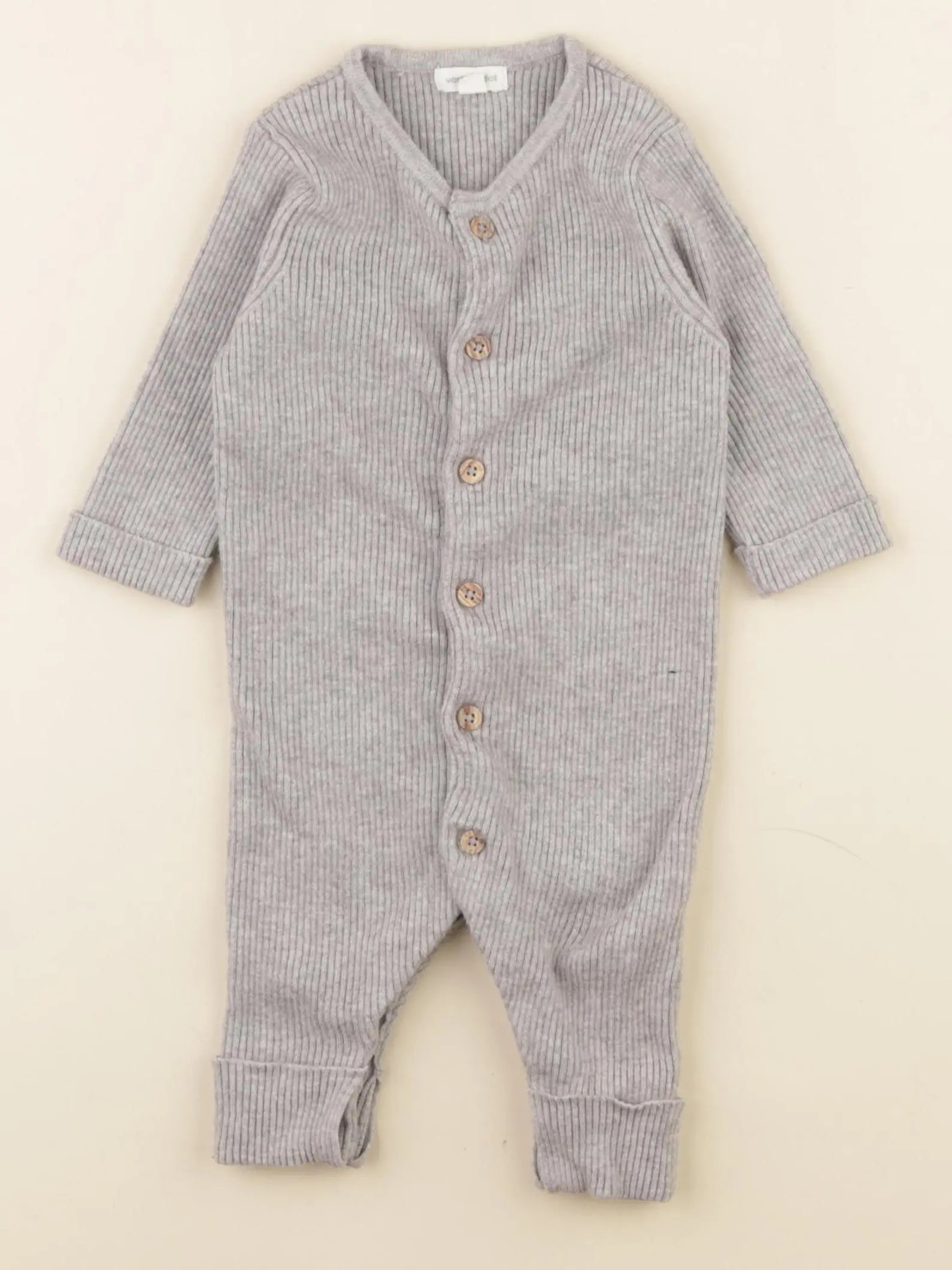 Vertbaudet - combinaison gris - 3 mois