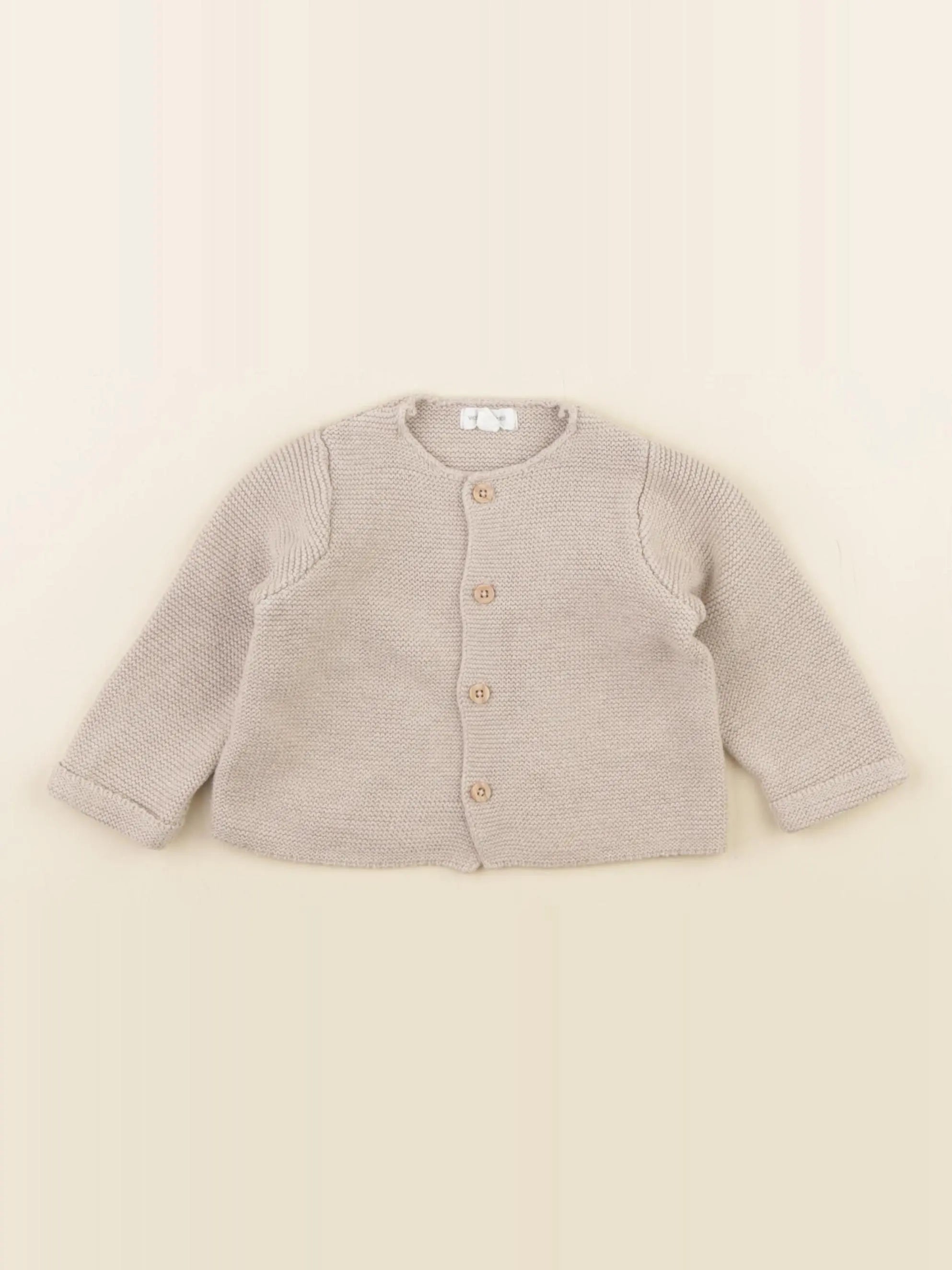 Vertbaudet - gilet marron - 6 mois