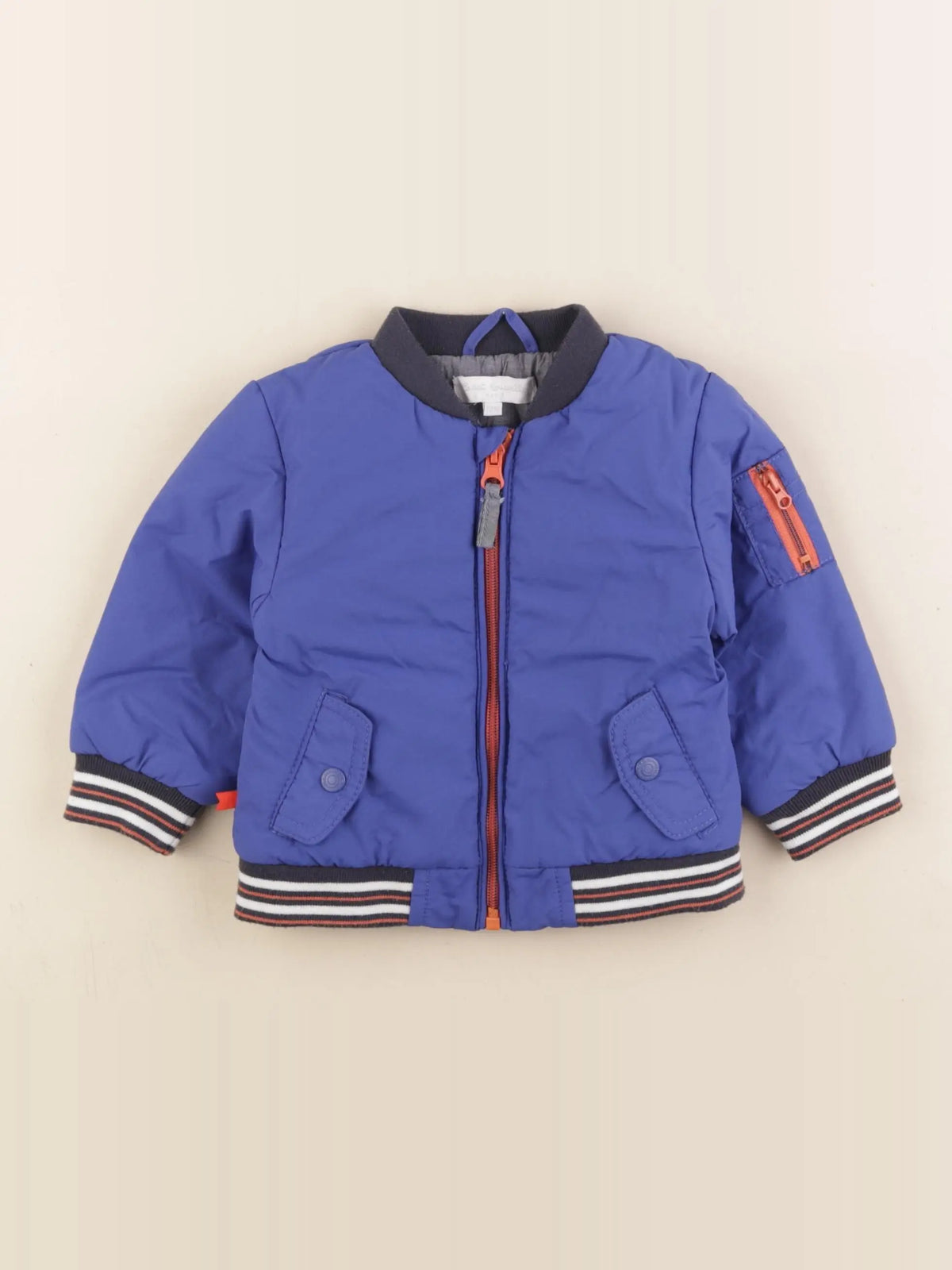 Cadet Rousselle - veste doublé bleu - 12 mois