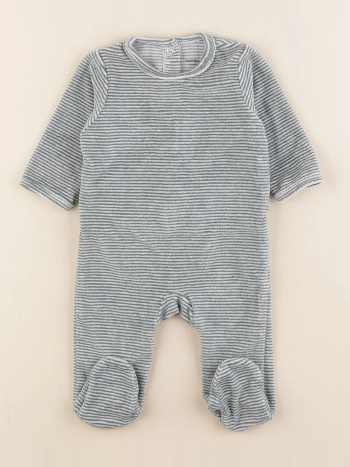 Vertbaudet - pyjama velours vert - 3 mois