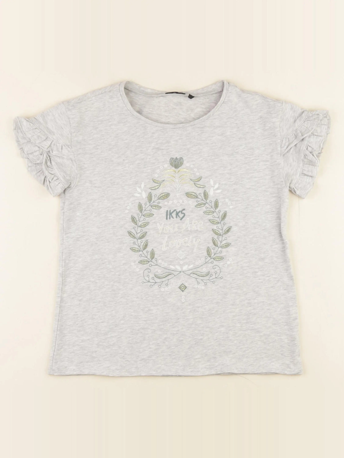 IKKS - tee-shirt gris - 10 ans