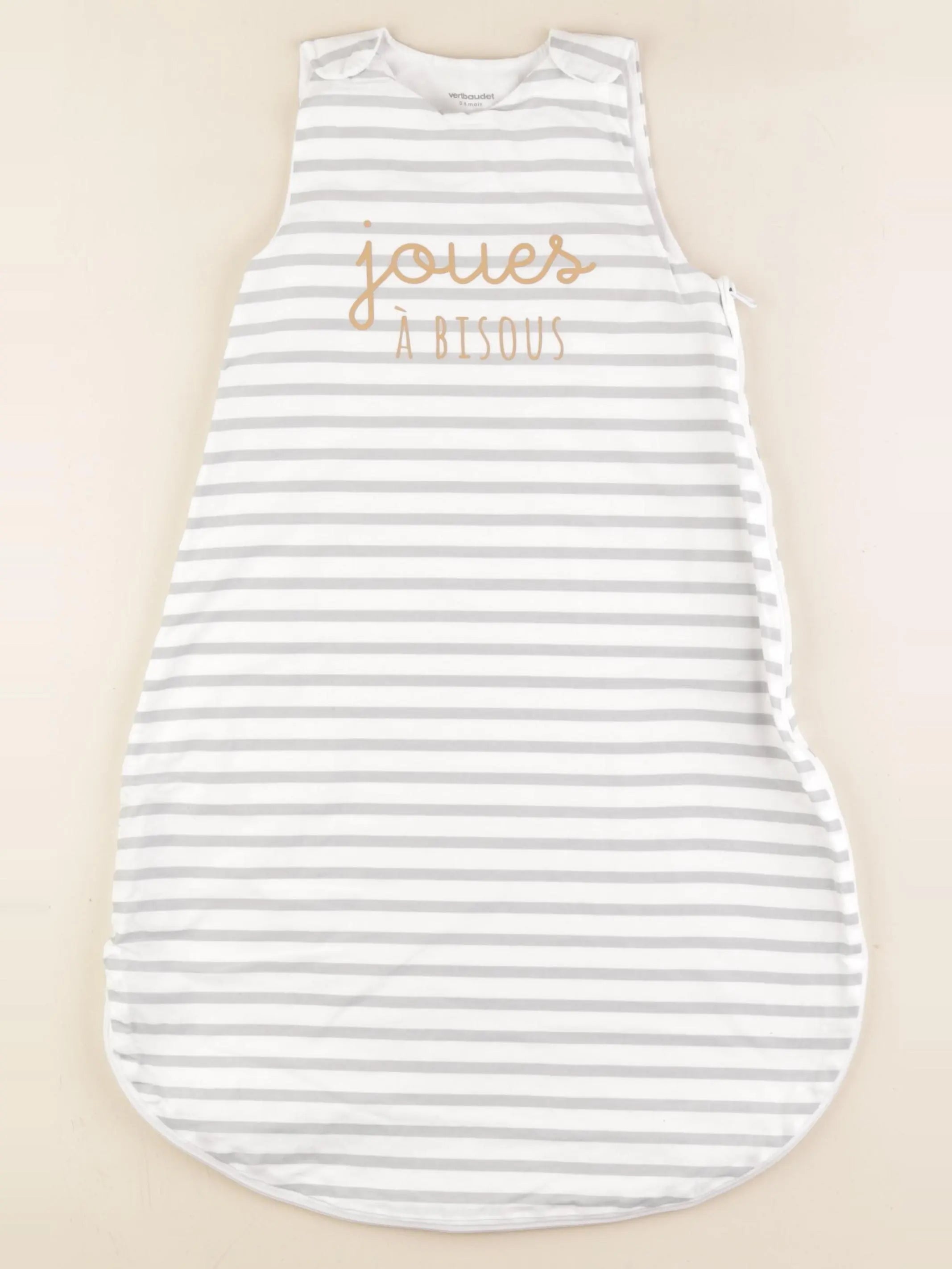 Vertbaudet - gigoteuse TOG 1 blanc, gris - 0/6 mois