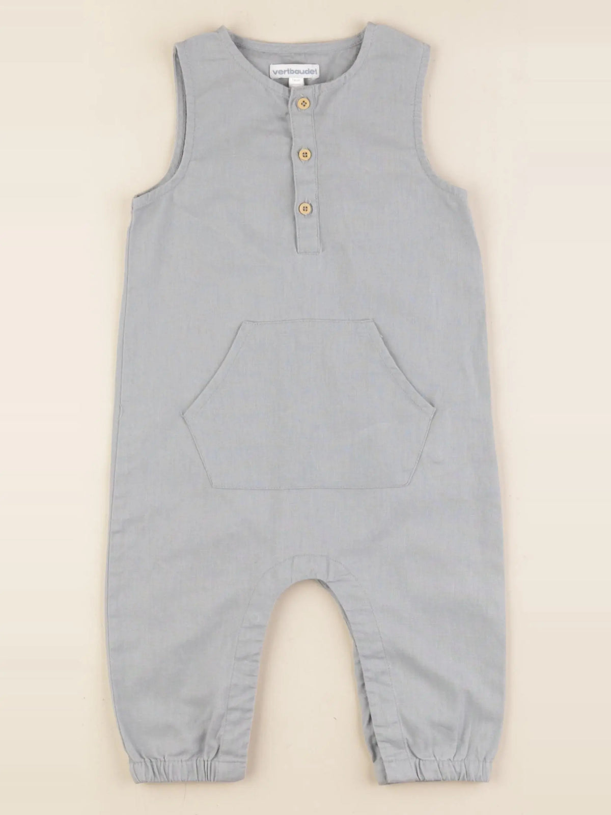 Vertbaudet - combinaison gris - 12 mois