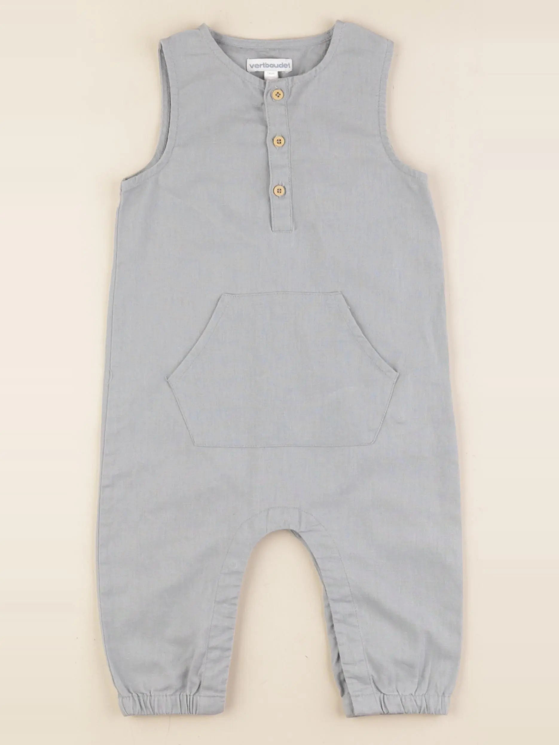 Vertbaudet - combinaison gris - 12 mois