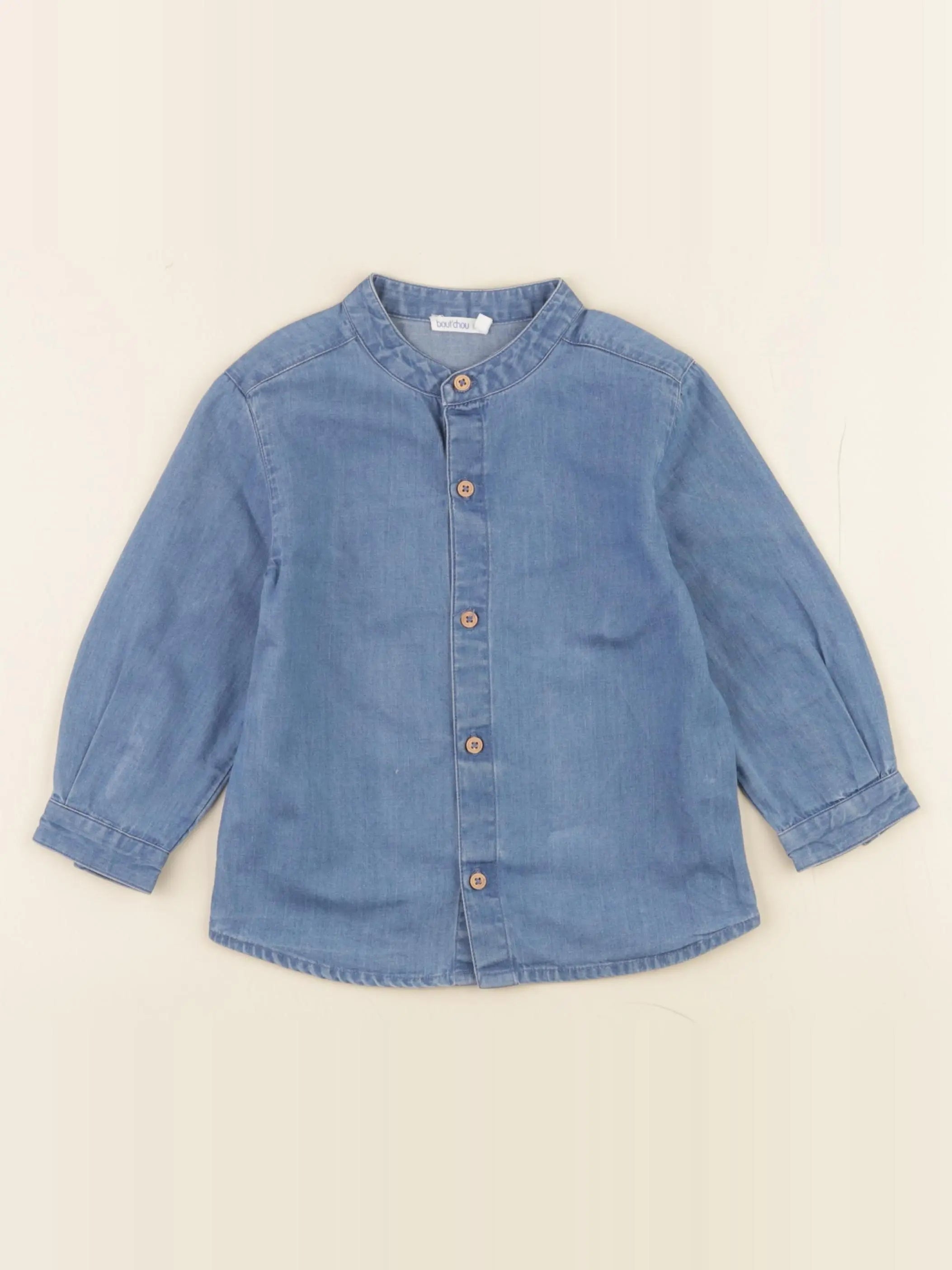 Boutchou - chemise bleu - 18 mois